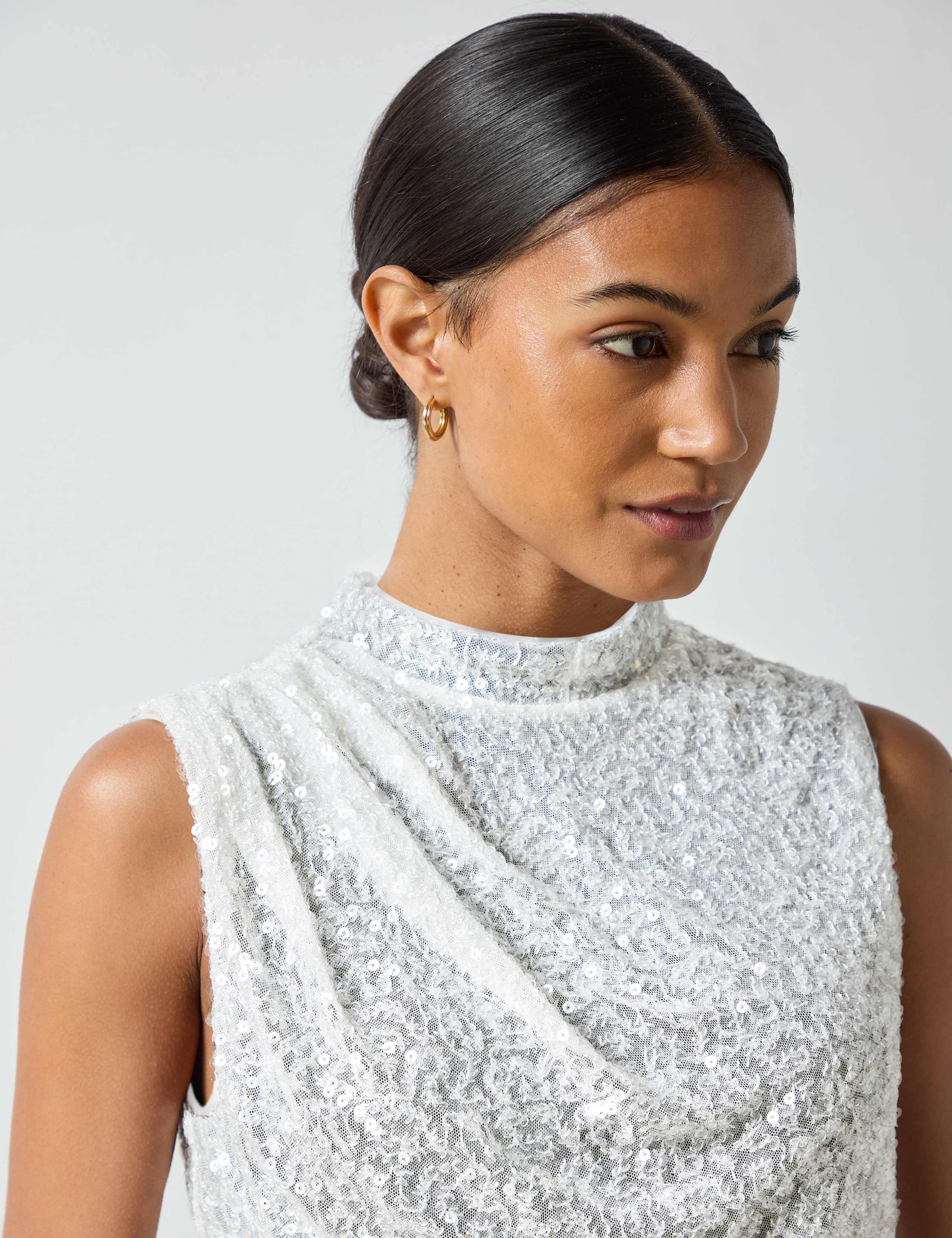 Sequin High Neck Top 4 of 4