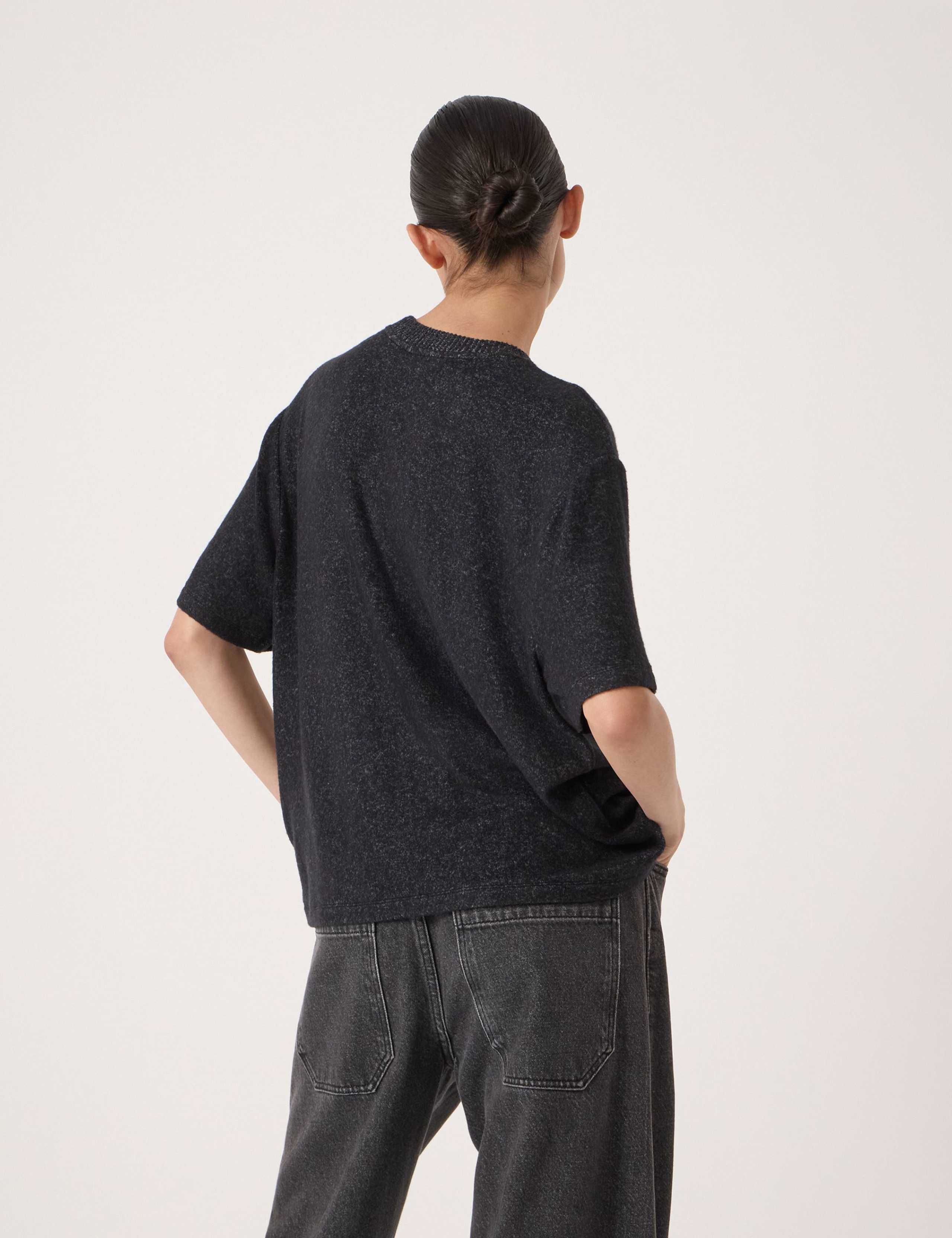 Supersoft Textured Crew Neck T-Shirt 4 of 5