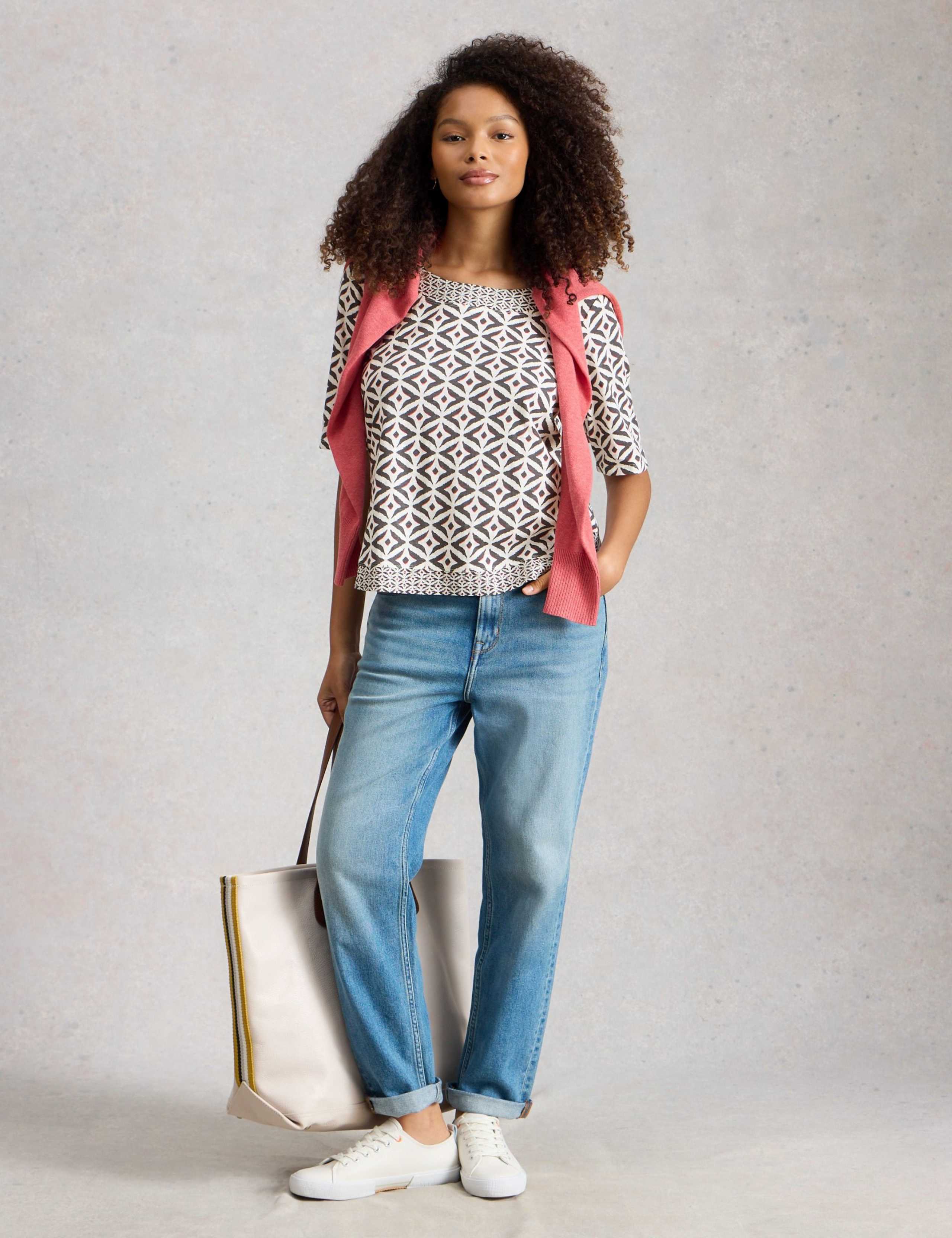 Pure Cotton Jersey Printed Top 1 of 6