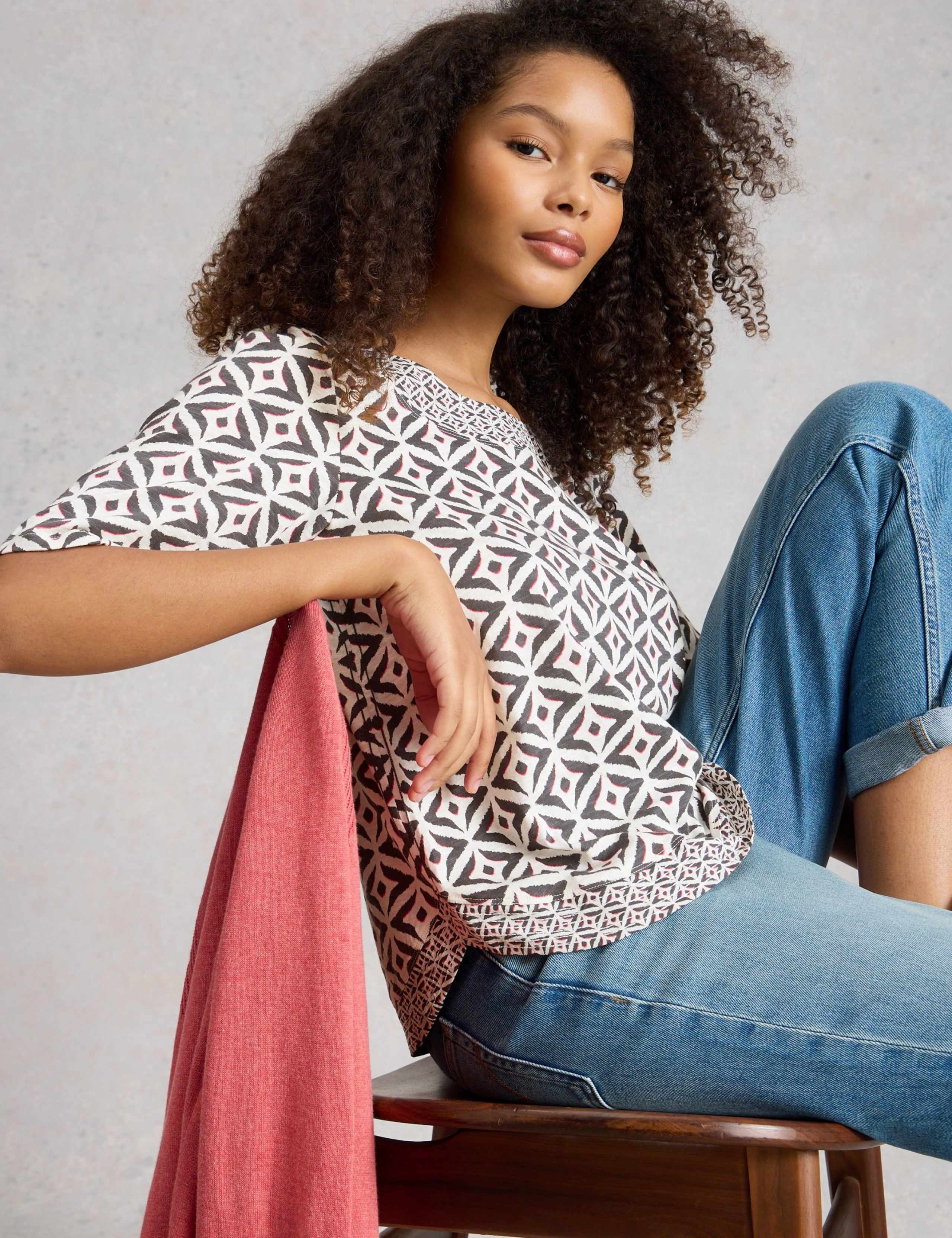 Pure Cotton Jersey Printed Top 4 of 6