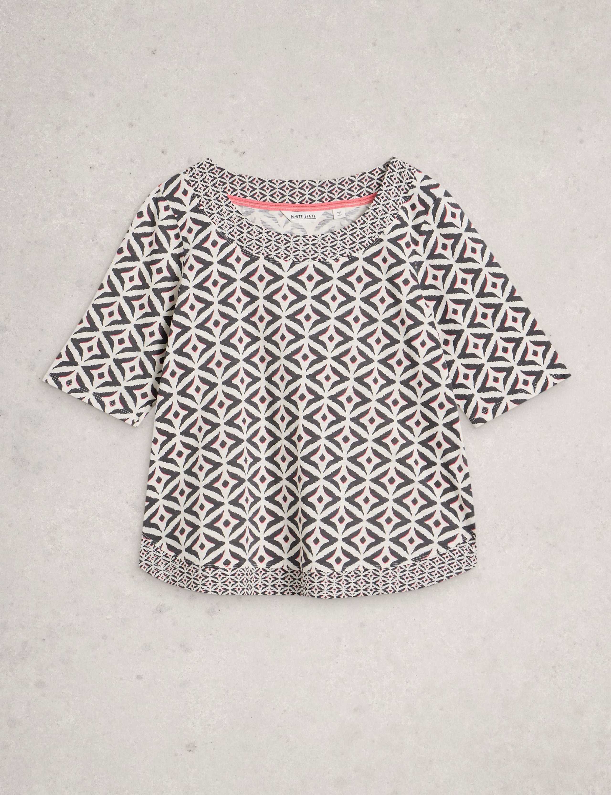 Pure Cotton Jersey Printed Top 2 of 6