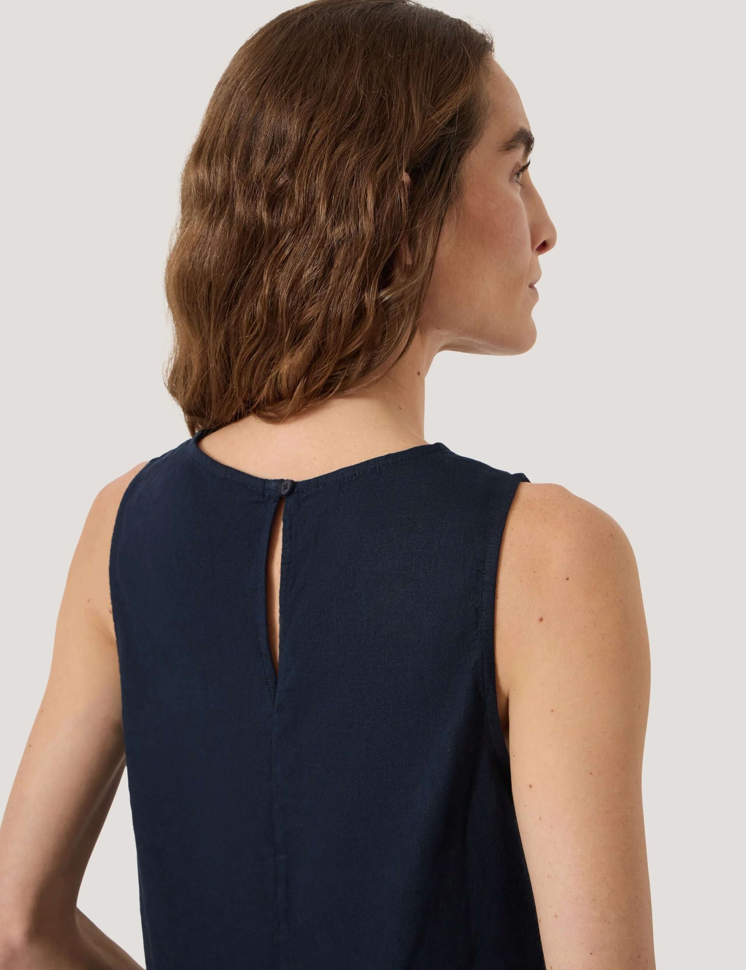Linen Blend Twist Front Top 5 of 6