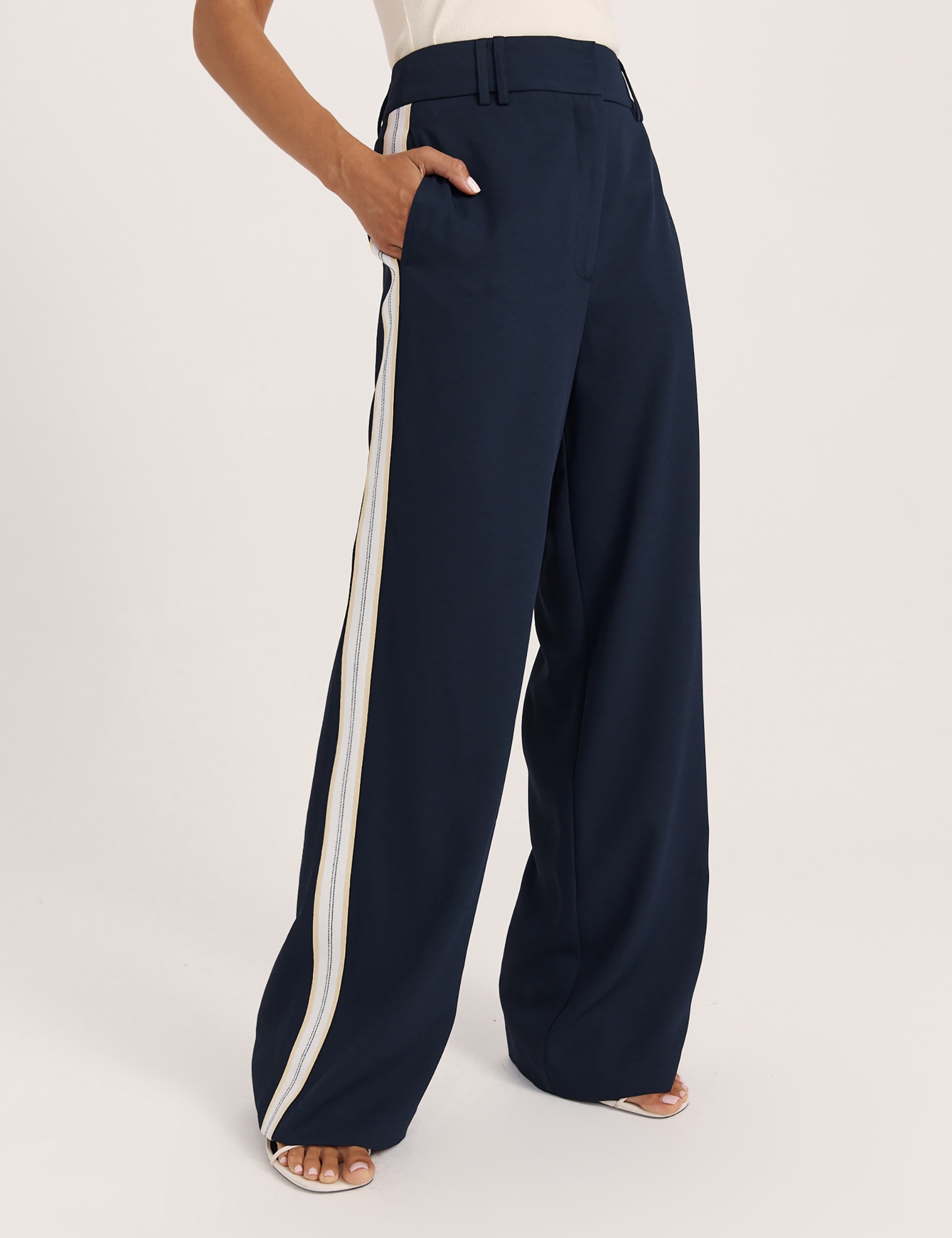 Side Stripe Wide Leg Trousers 1 of 6
