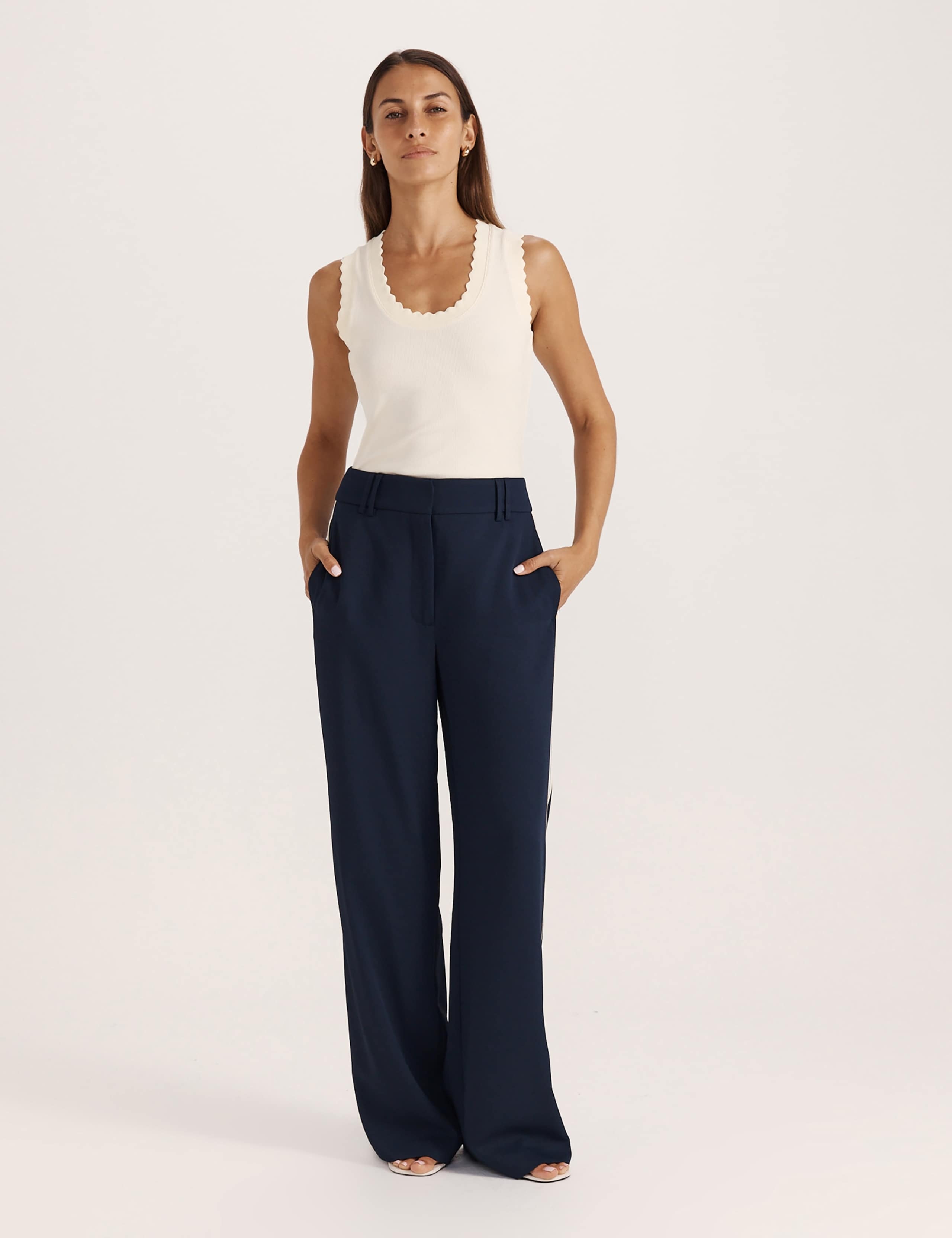 Side Stripe Wide Leg Trousers 2 of 6