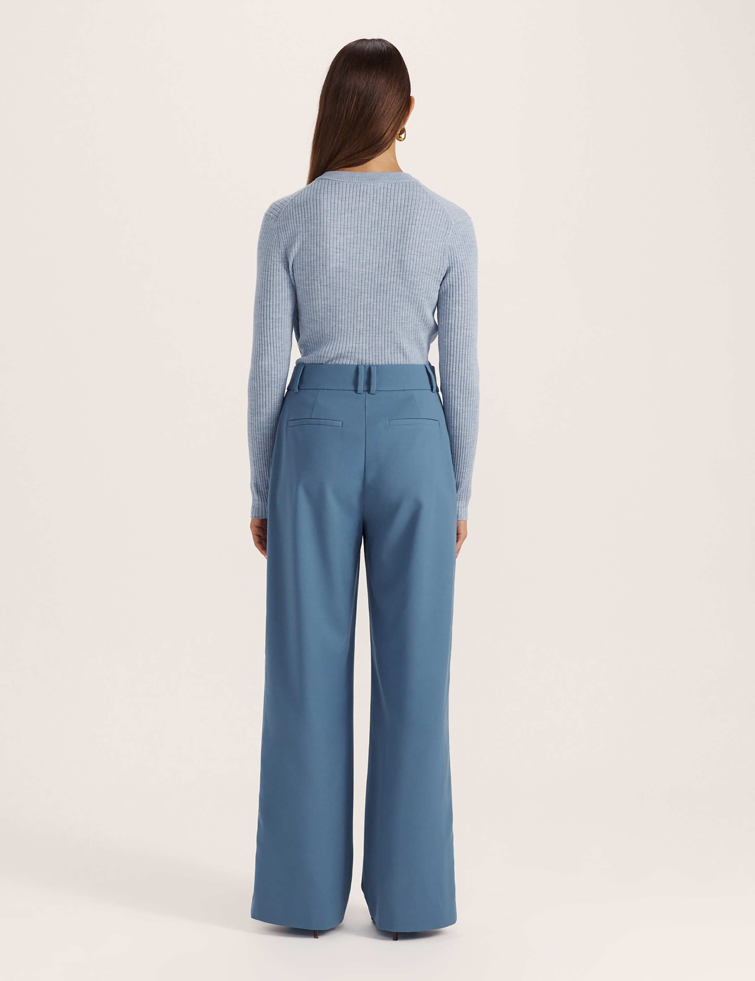 Wool Rich Pleated Straight Leg Suit Trousers 3 of 8