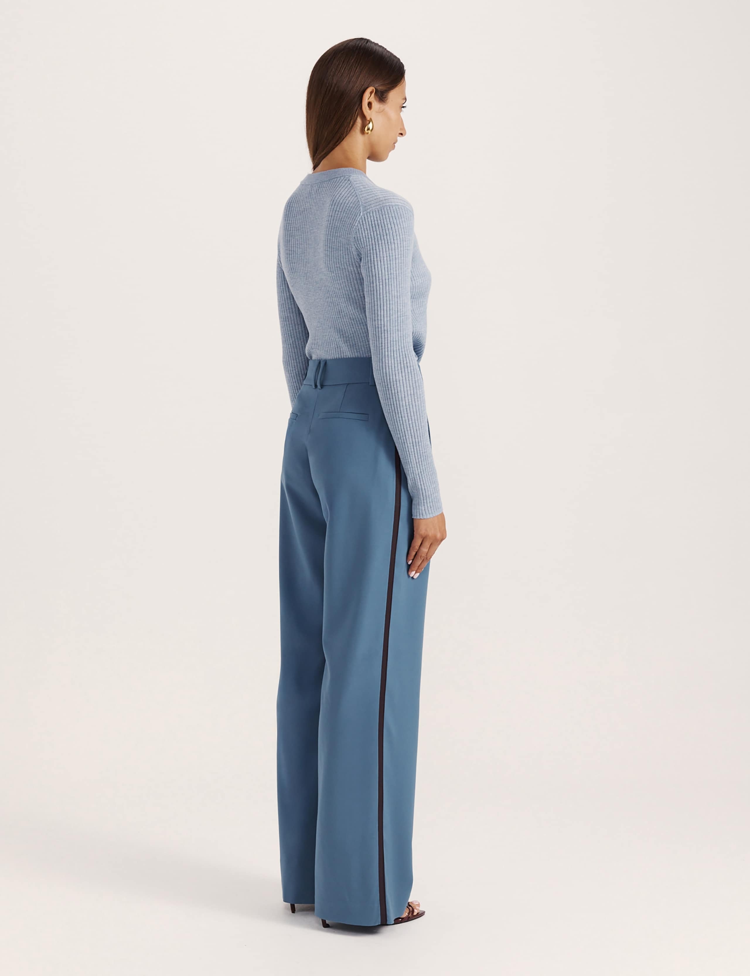 Wool Rich Pleated Straight Leg Suit Trousers 5 of 8