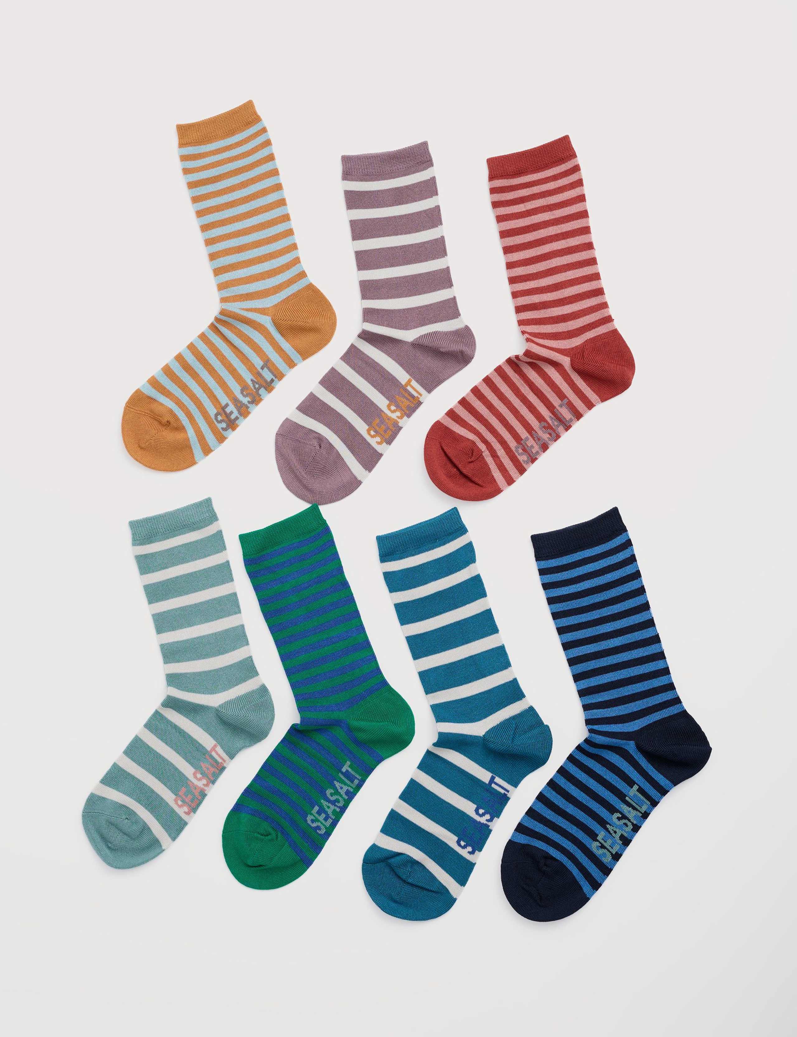7pk Striped Sailor Socks Gift Box 2 of 3