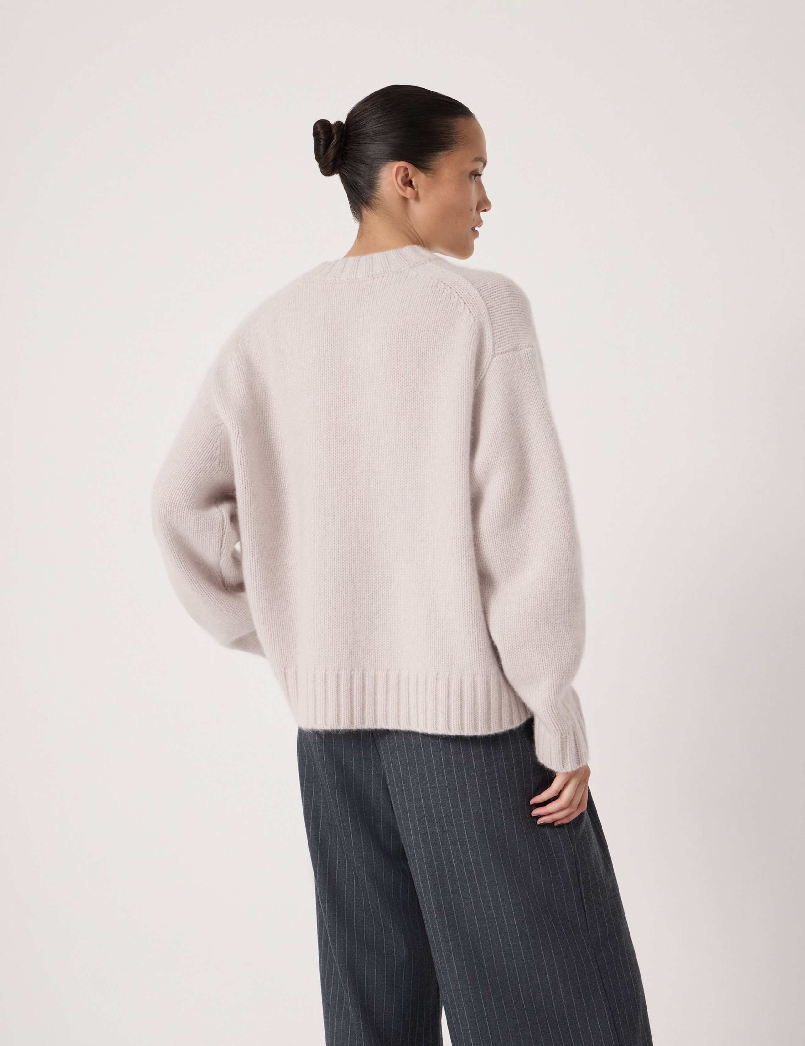 Pure Cashmere Textured Crew Neck Jumper 6 of 6