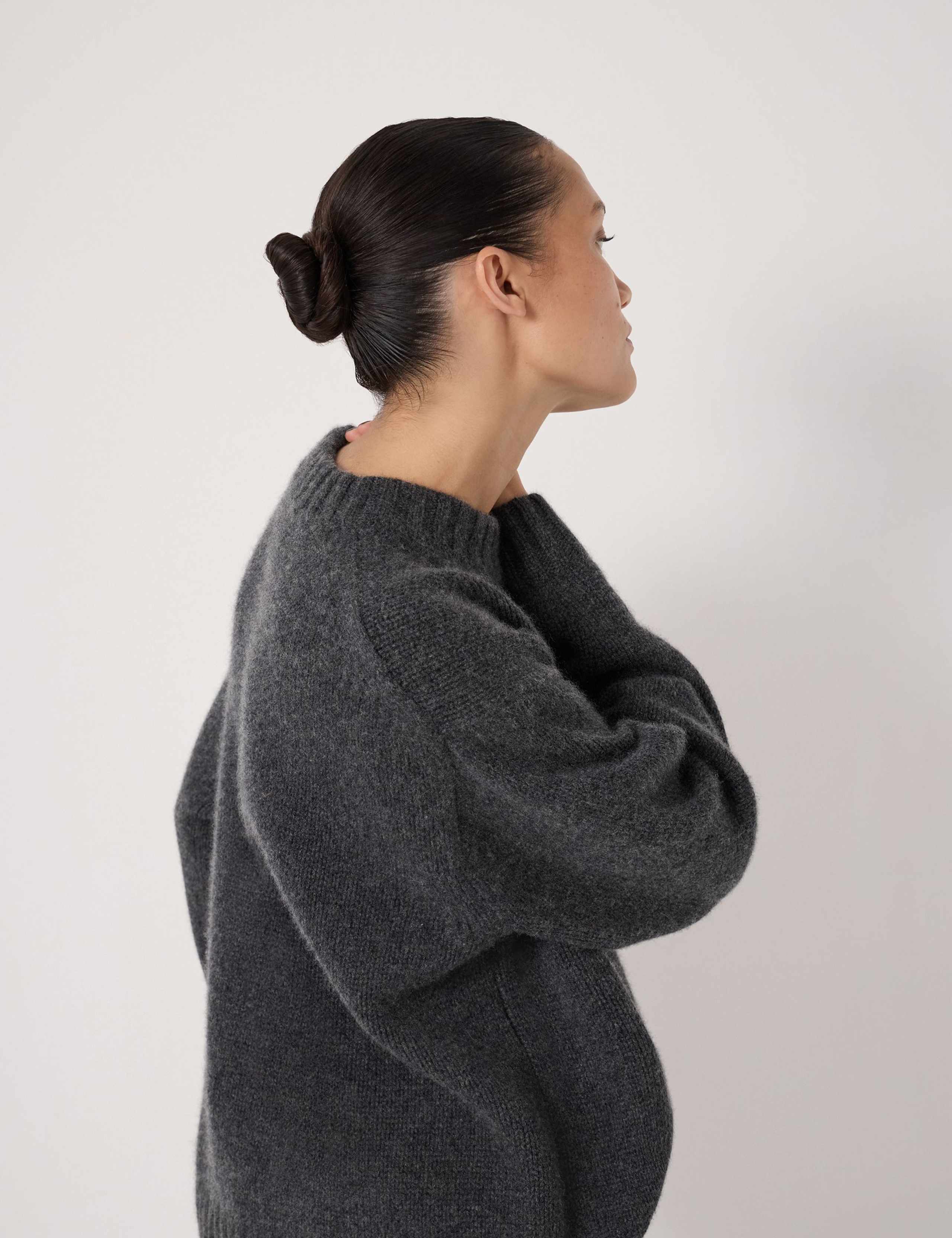 Pure Cashmere Textured Crew Neck Jumper 5 of 6