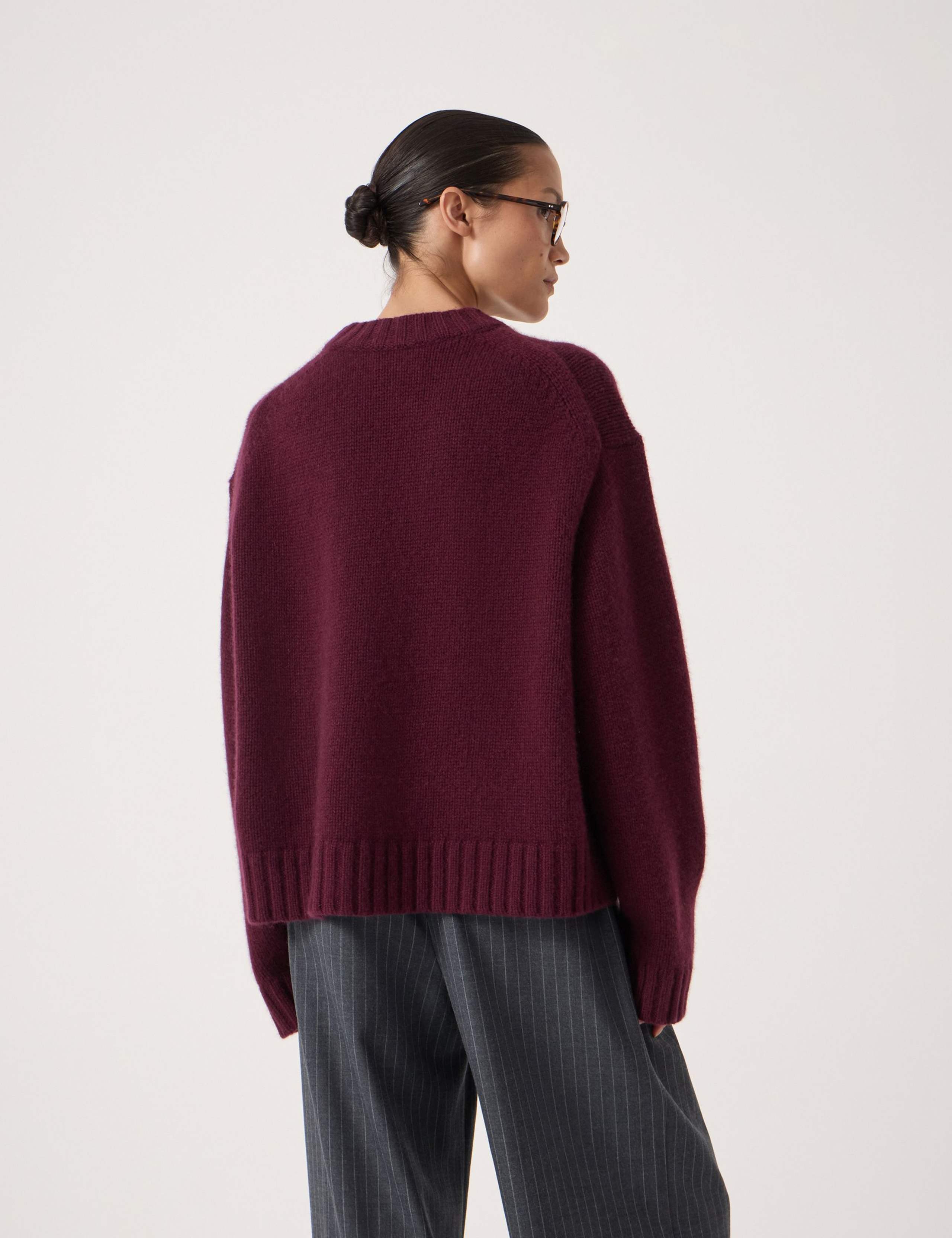 Pure Cashmere Textured Crew Neck Jumper 6 of 6