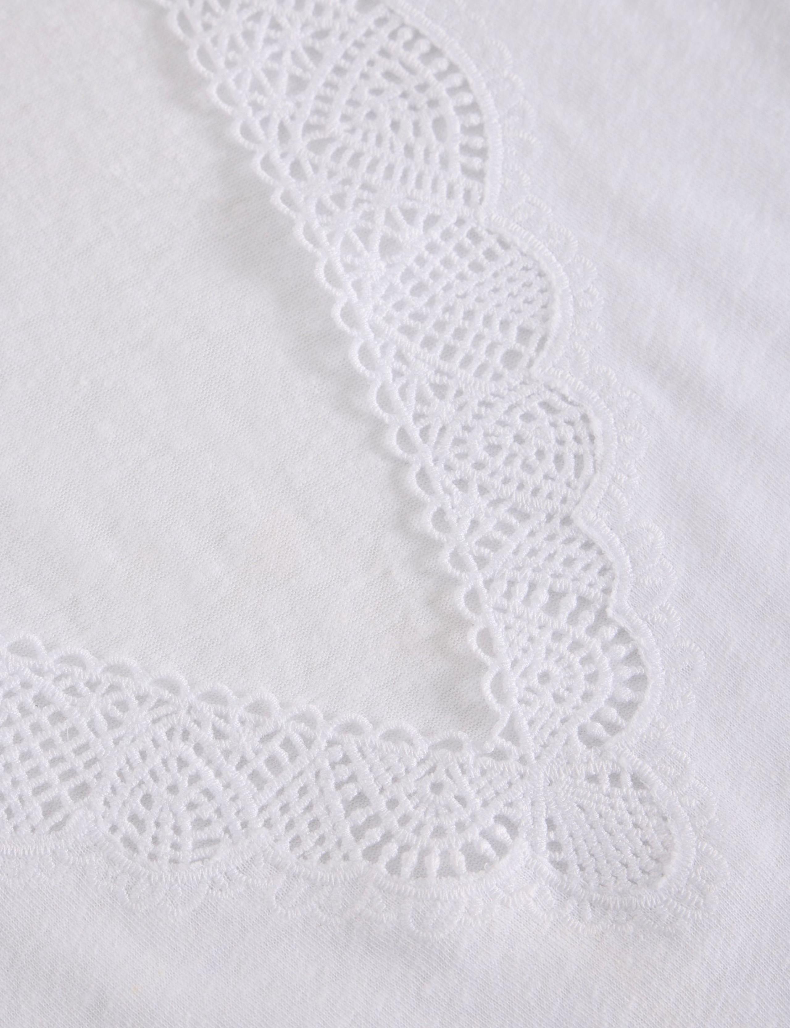 Linen Blend Lace Trim V-Neck Vest Top 6 of 6