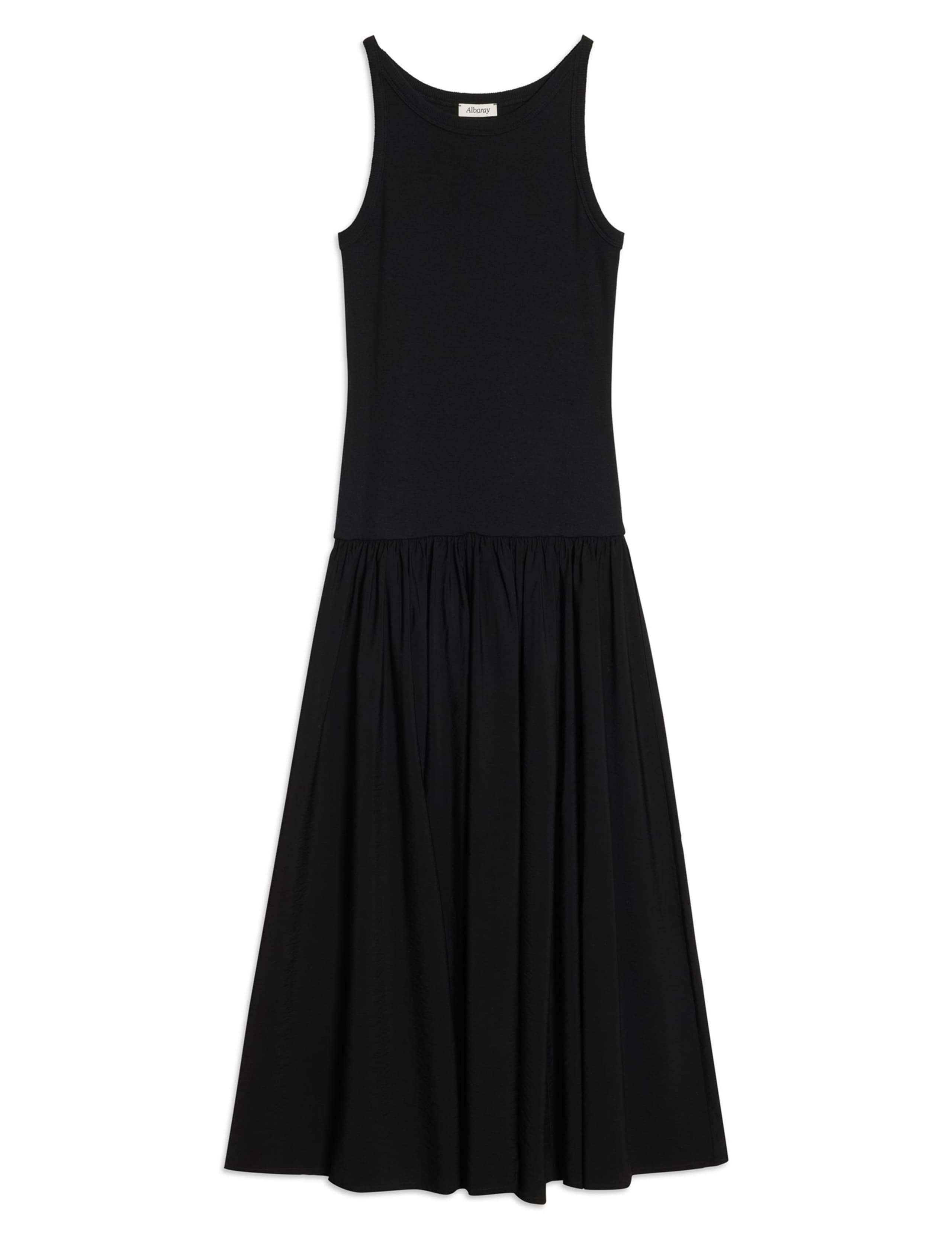 Cotton Rich High Neck Midaxi Vest Dress 2 of 4