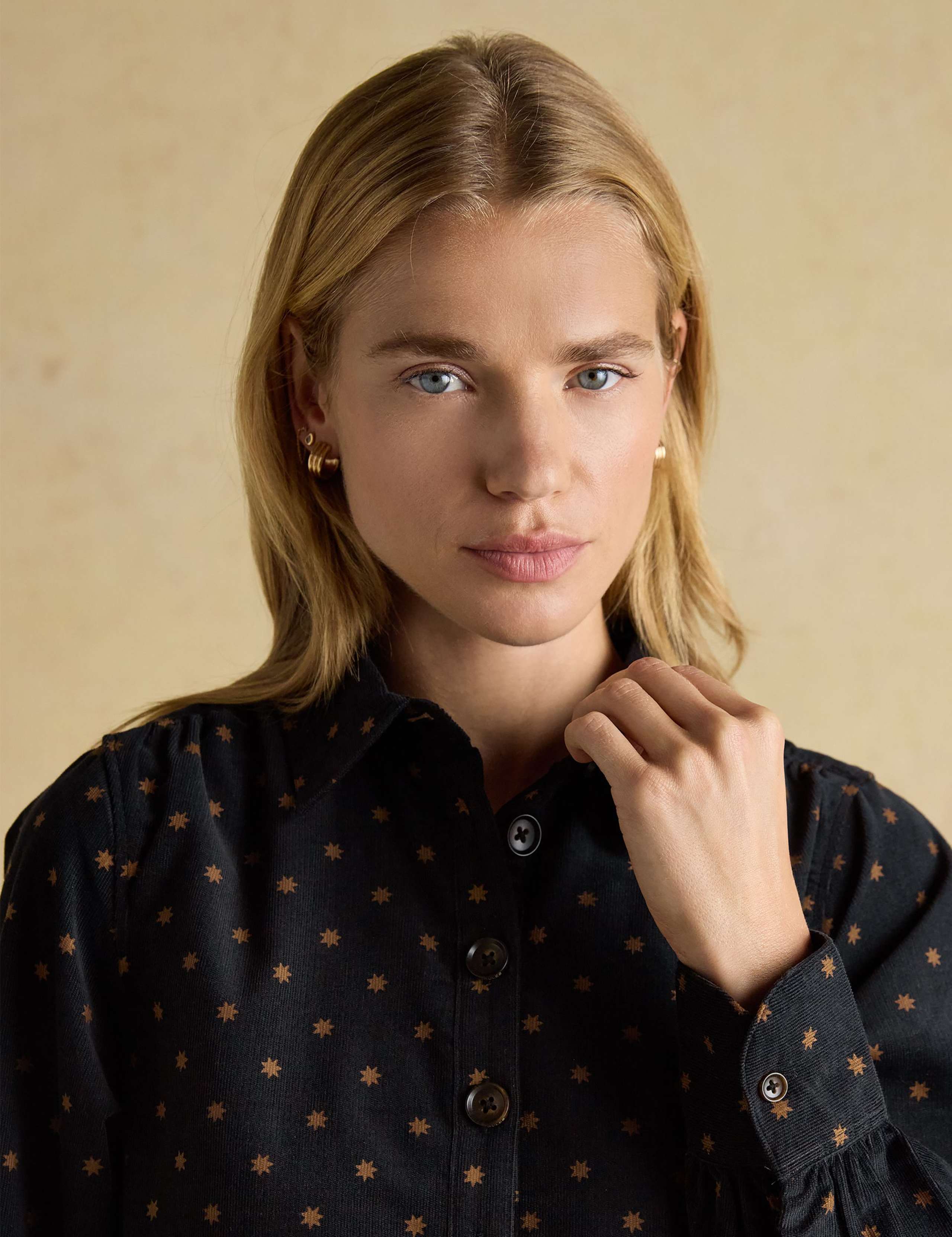Cord Star Print Mini Shirt Dress 5 of 7