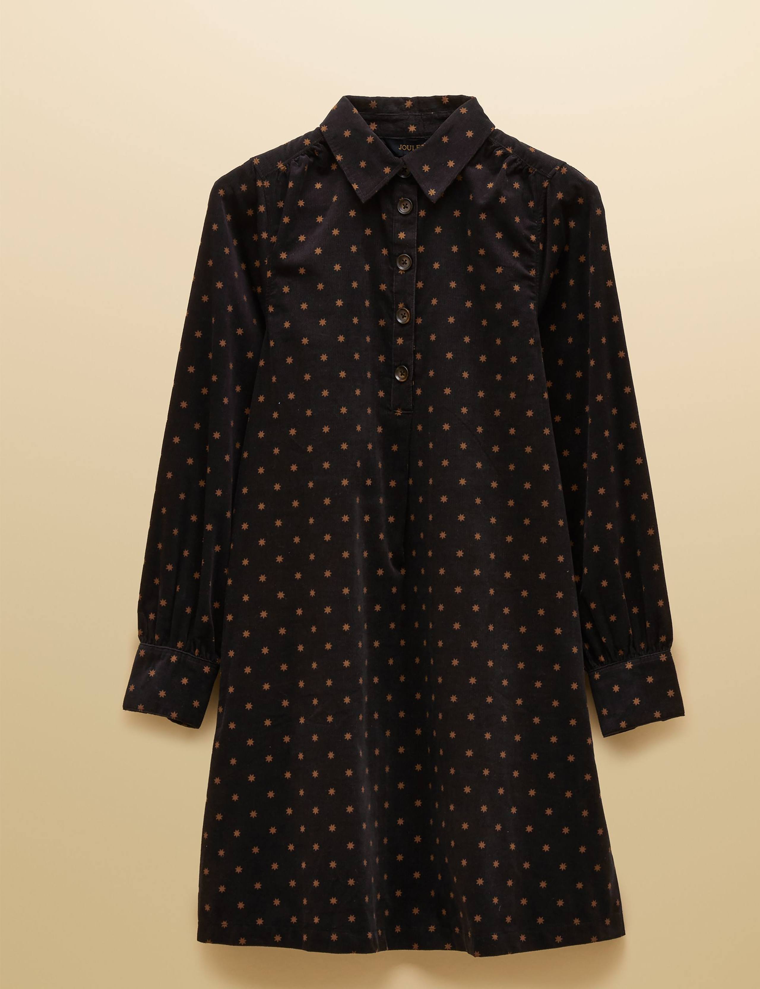 Cord Star Print Mini Shirt Dress 2 of 7