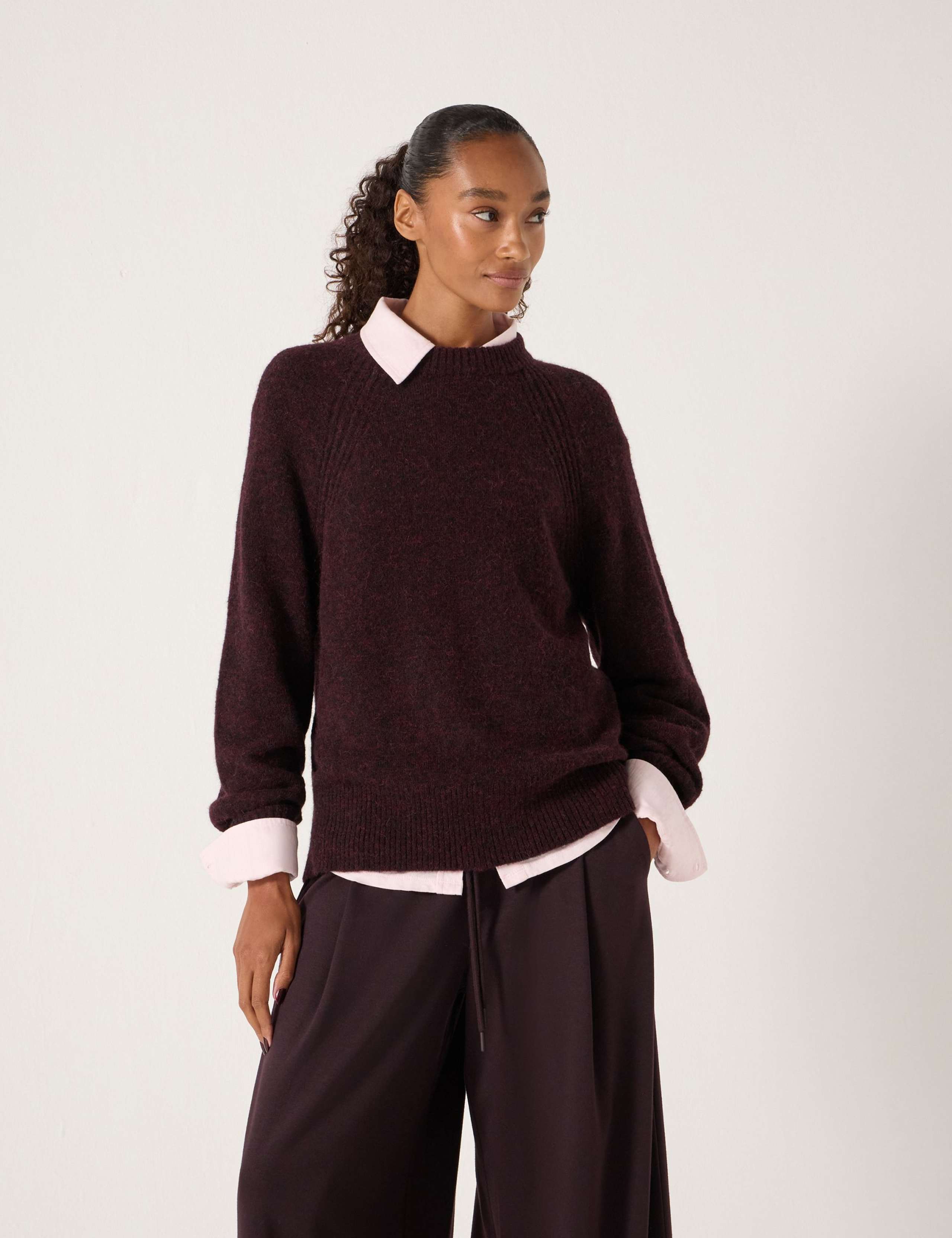 Alpaca Wool Blend Relaxed Jumper 1 of 5