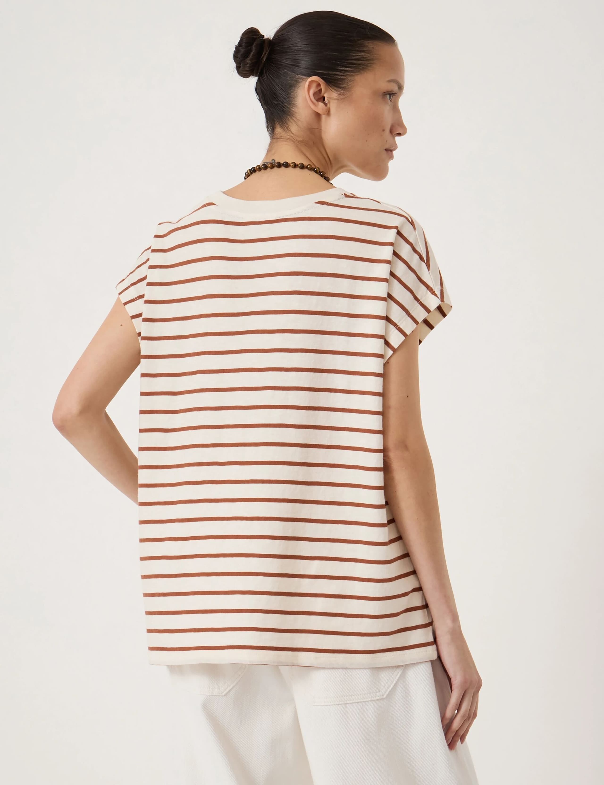 Pure Cotton Striped T-Shirt 4 of 5