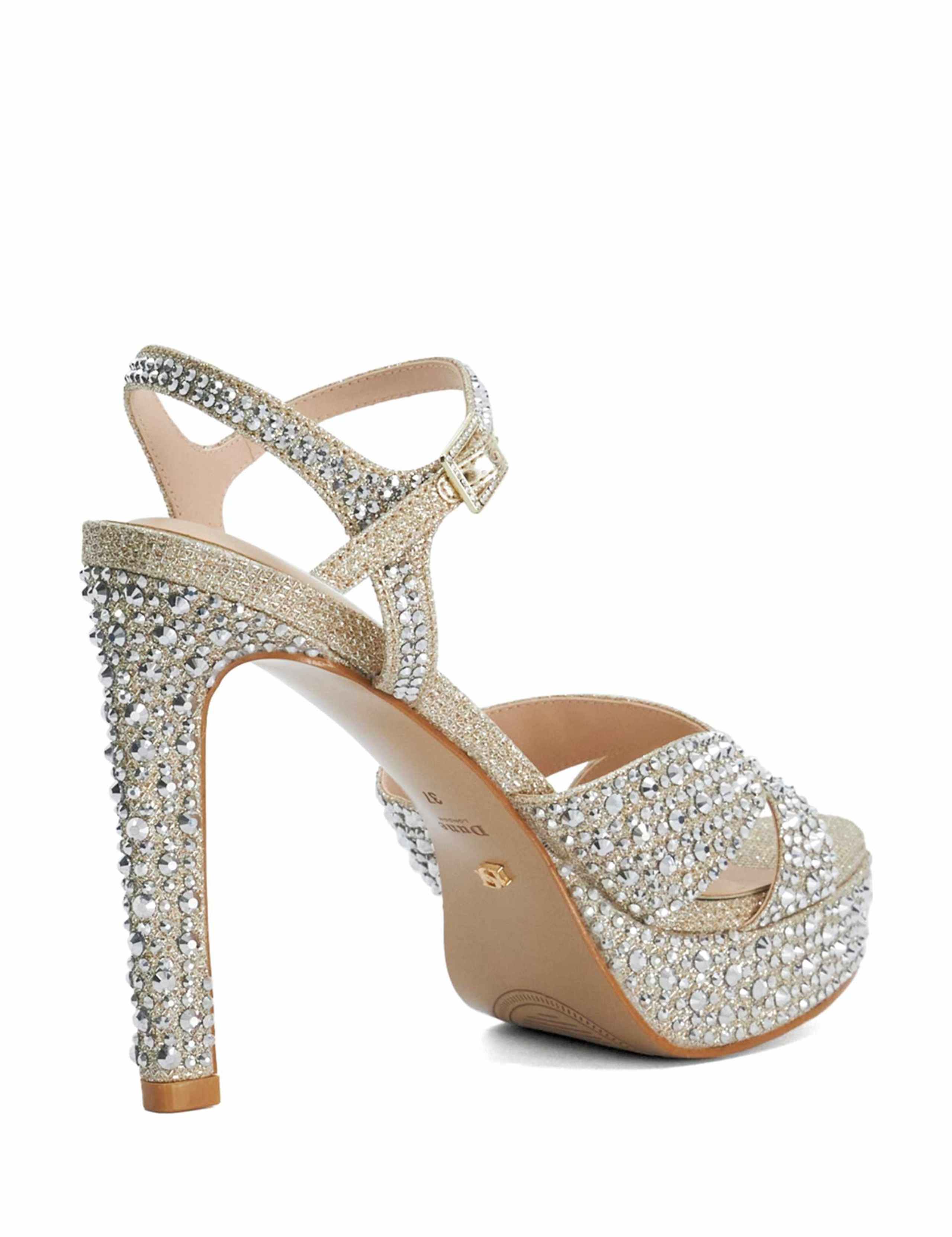 Diamante Ankle Strap Platform Stiletto Heels 3 of 5