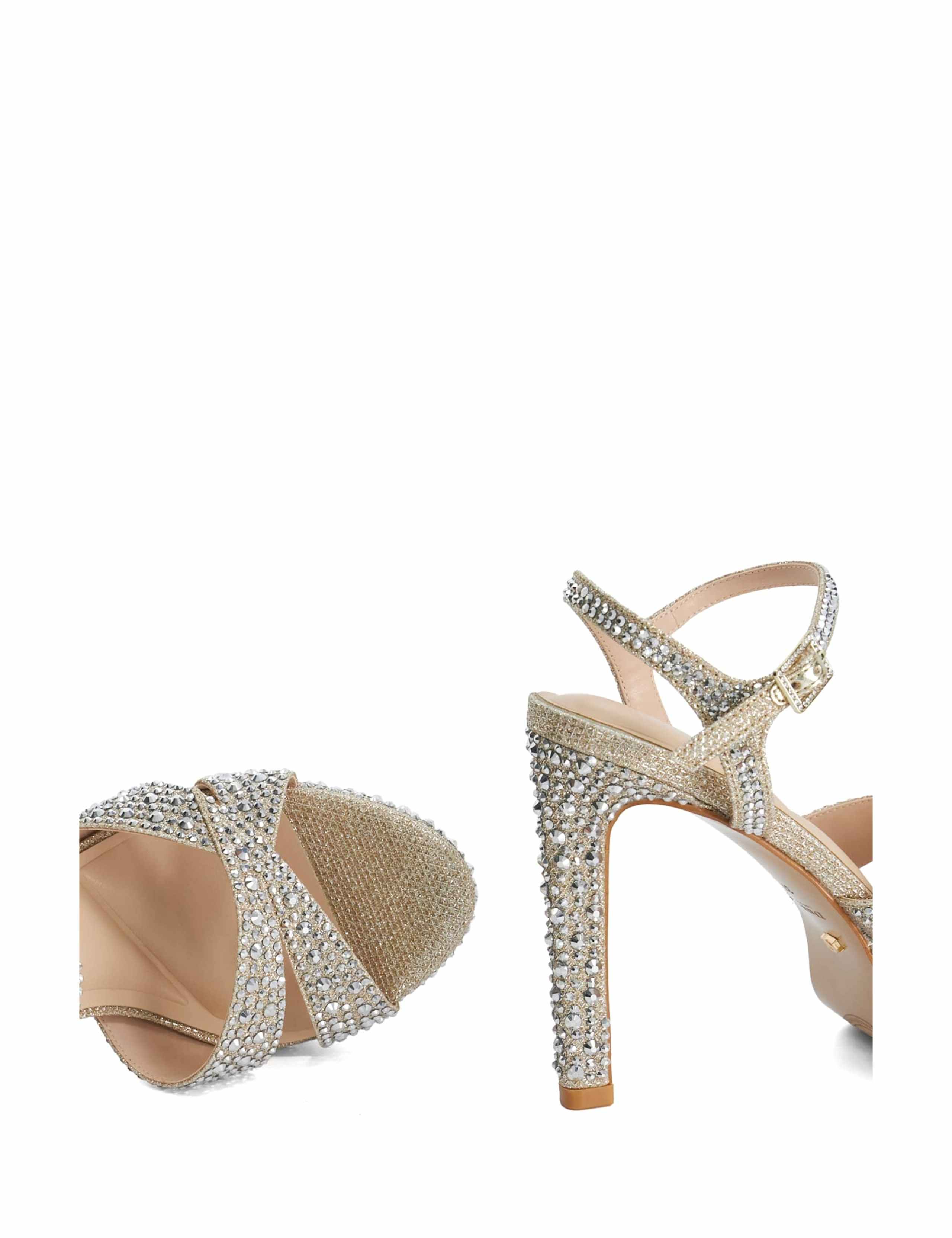 Diamante Ankle Strap Platform Stiletto Heels 4 of 5