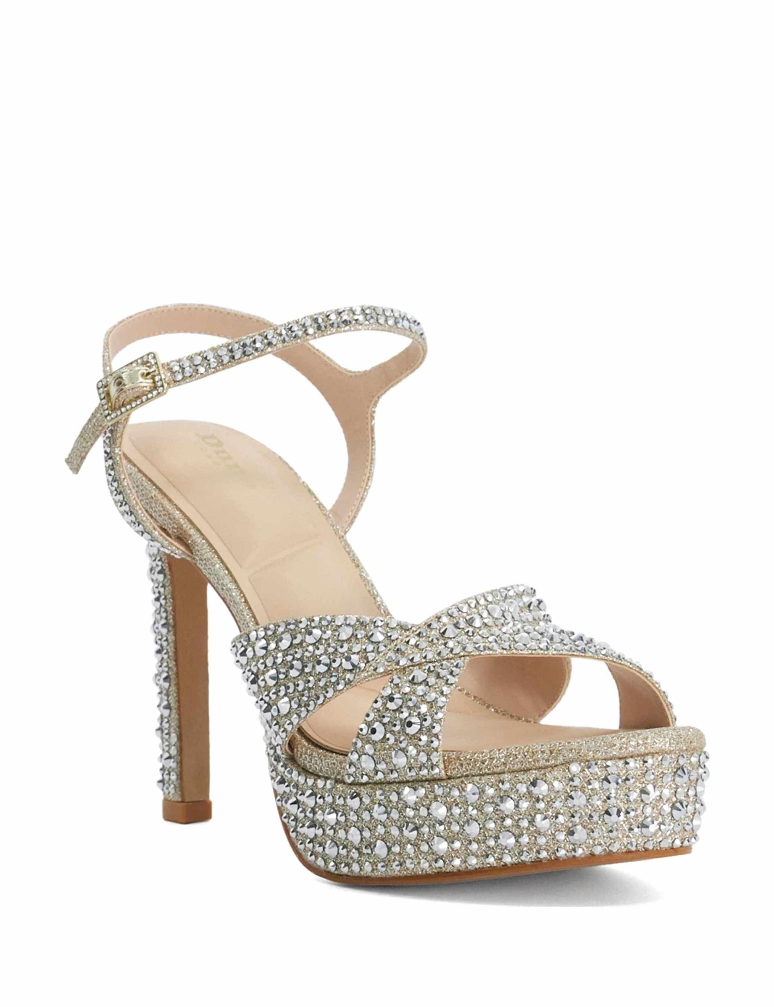 Diamante Ankle Strap Platform Stiletto Heels 5 of 5