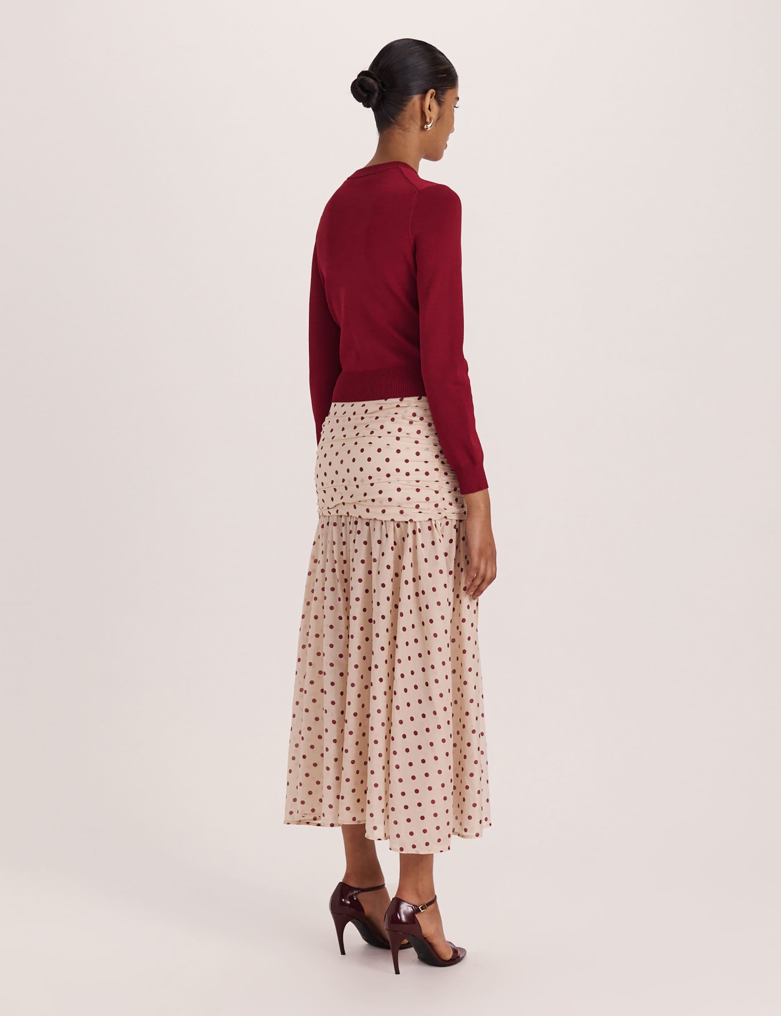 Crew Neck Button Front Cardigan 2 of 3