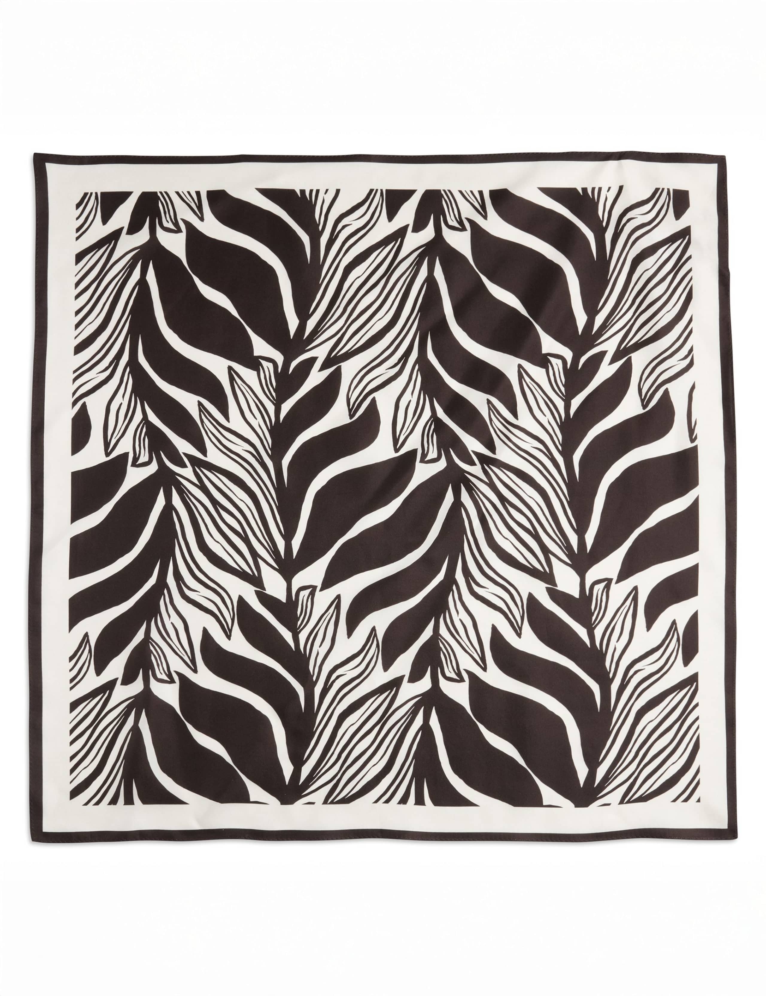 Pure Silk Mono Print Square Scarf 1 of 4
