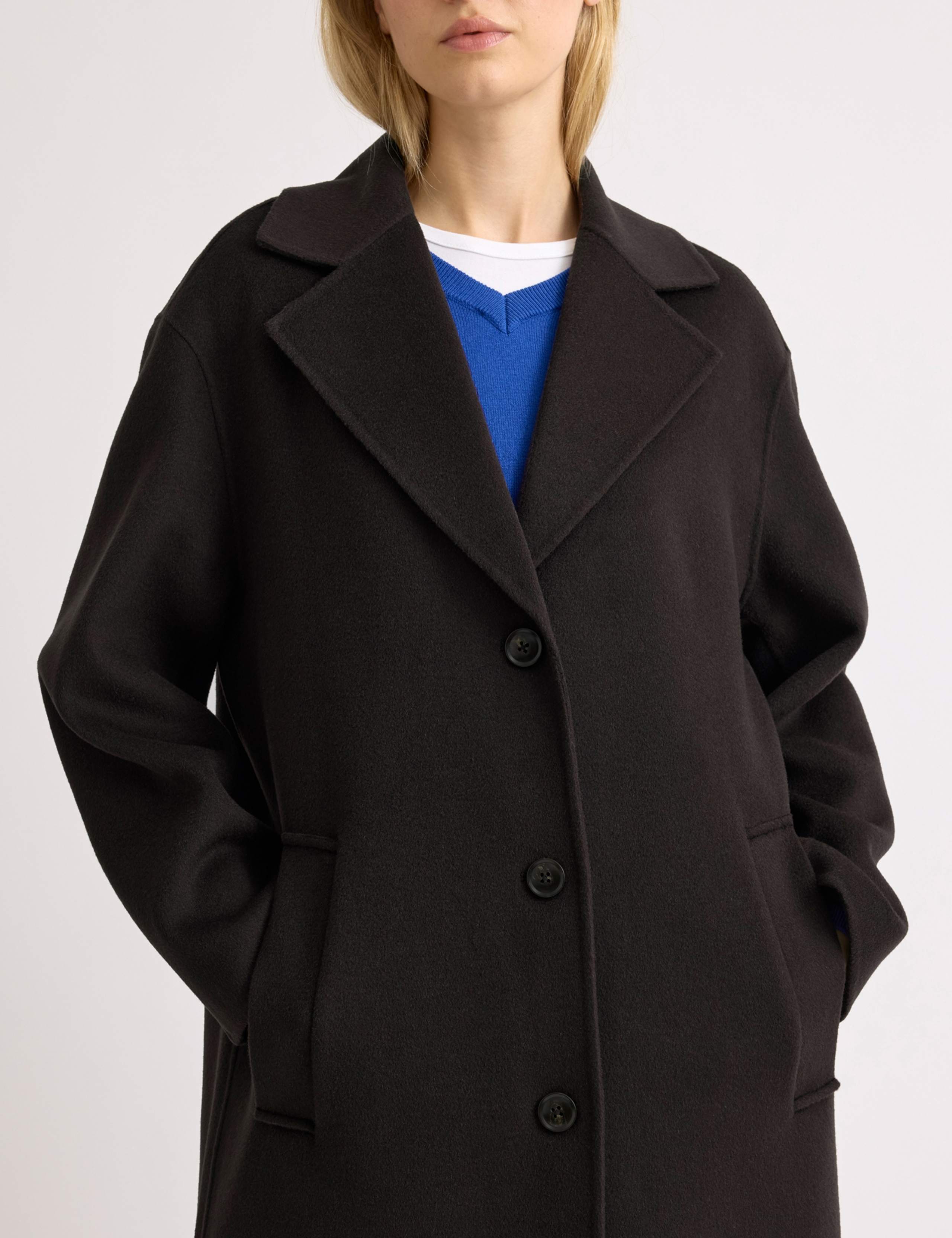 Pure Wool Single Breasted Longline Coat 4 of 5