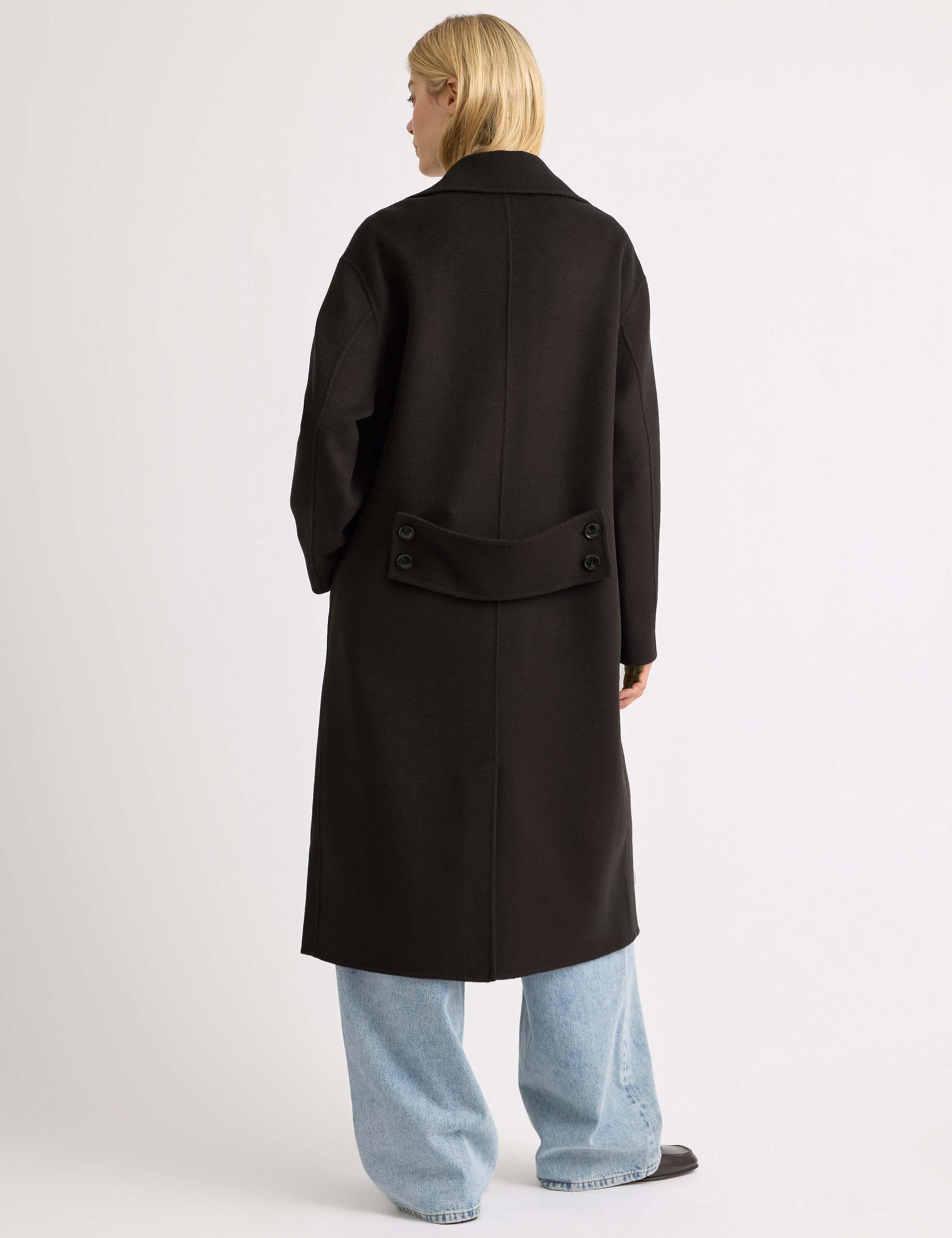 Pure Wool Single Breasted Longline Coat 5 of 5
