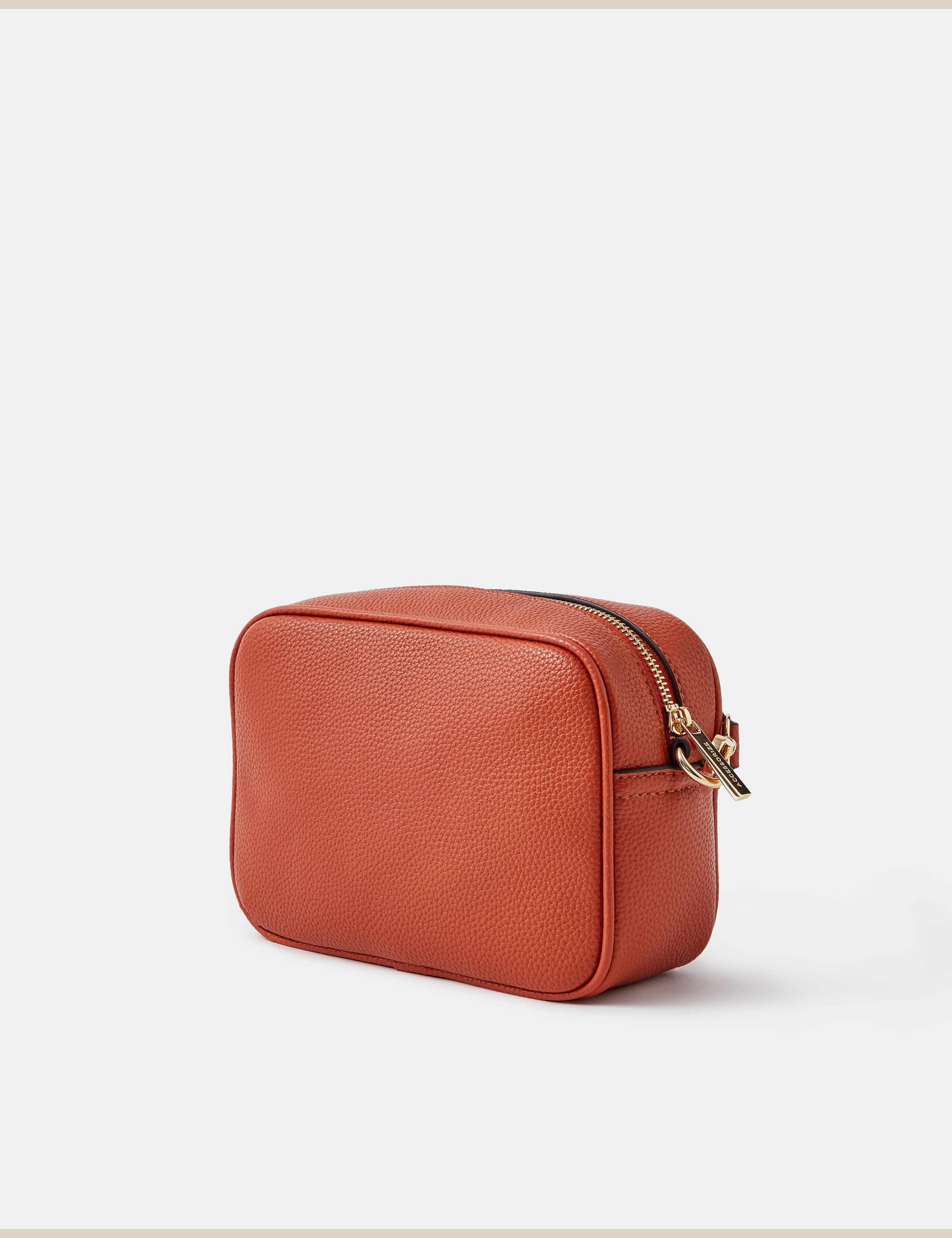 Faux Leather Zip Front Crossbody Bag 3 of 5