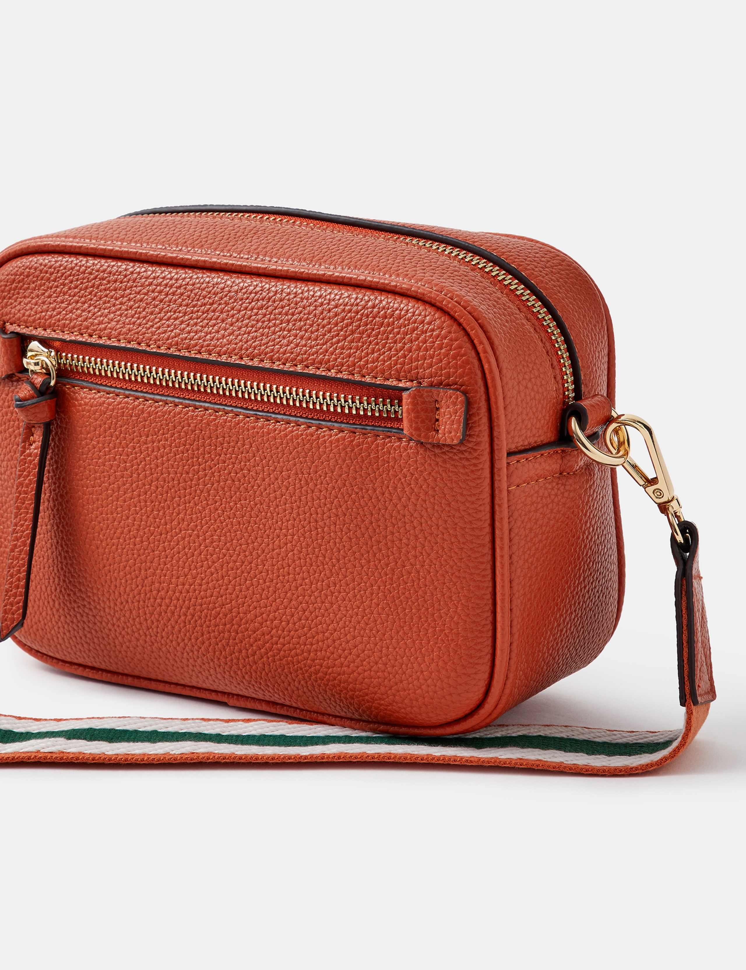 Faux Leather Zip Front Crossbody Bag 4 of 5