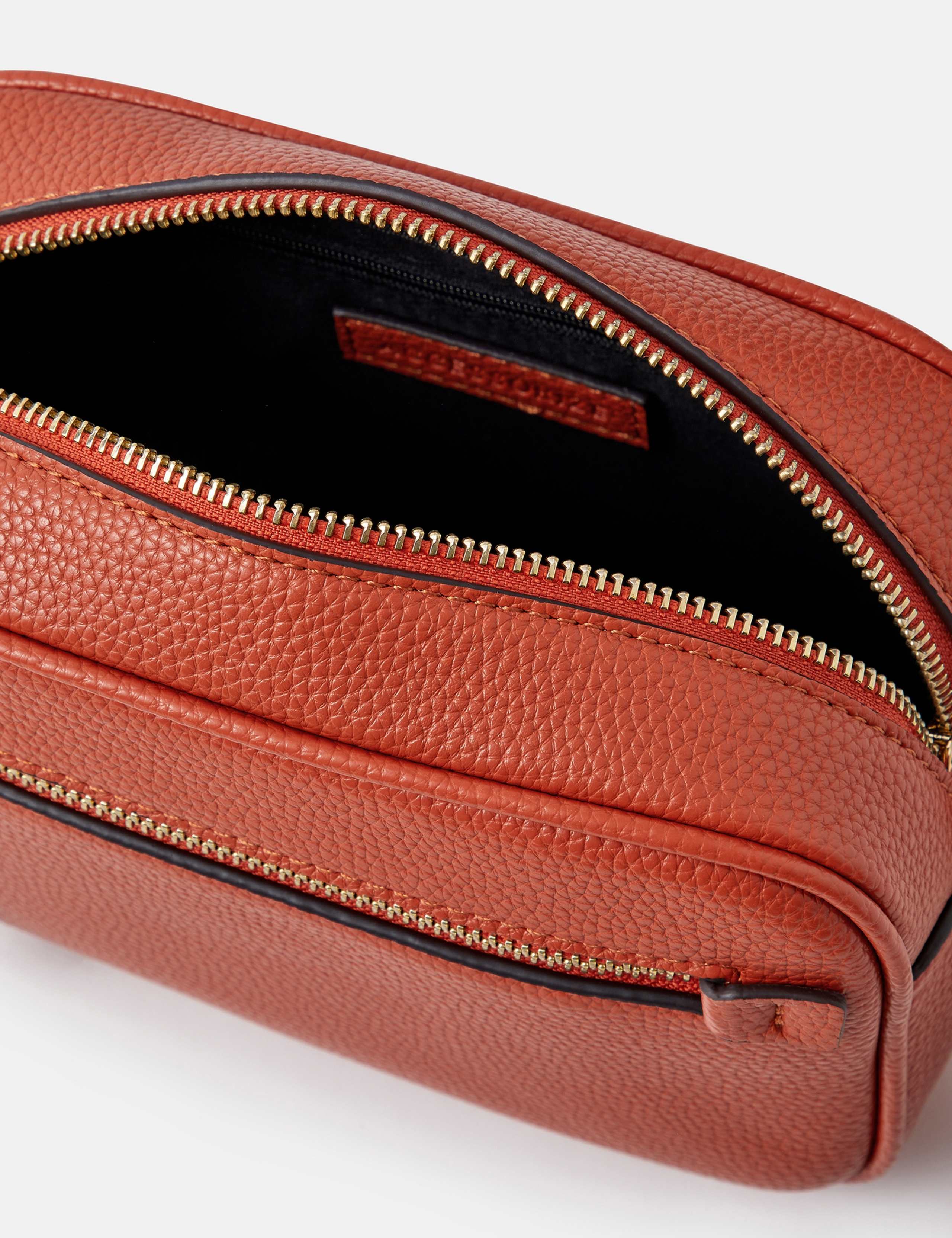 Faux Leather Zip Front Crossbody Bag 5 of 5