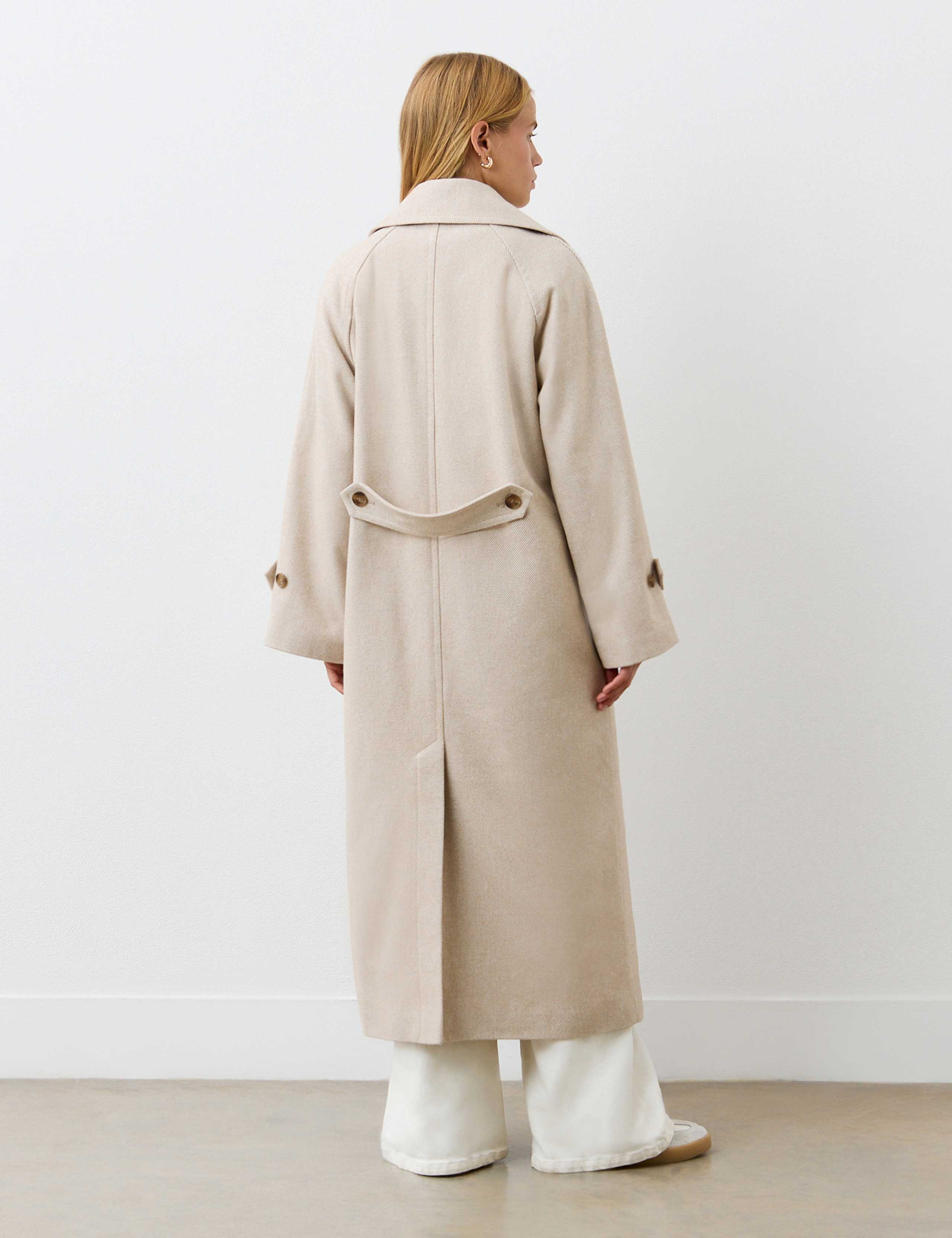 Belted Double Breasted Longline Trench Coat 5 of 6