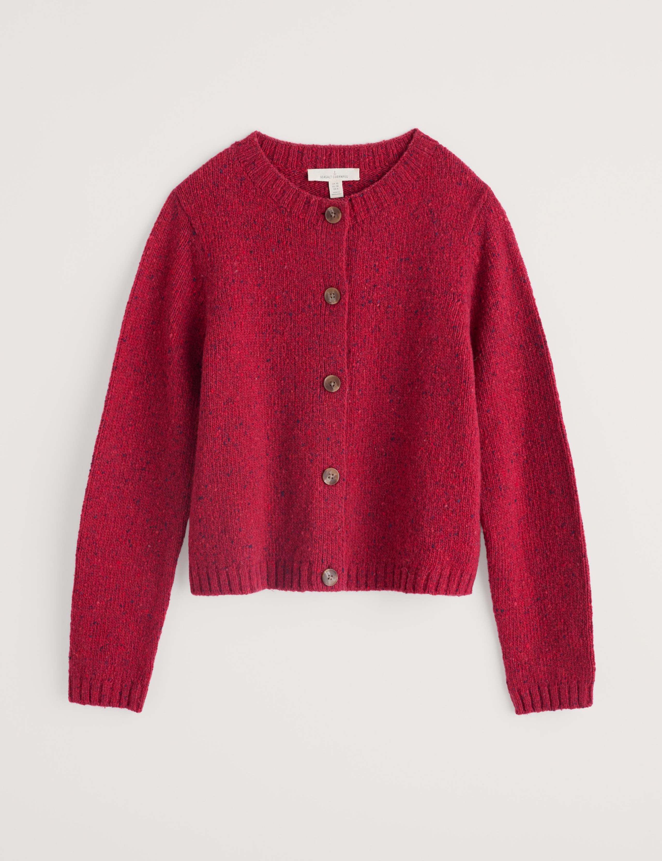 Merino Wool Rich Crew Neck Cardigan 2 of 5