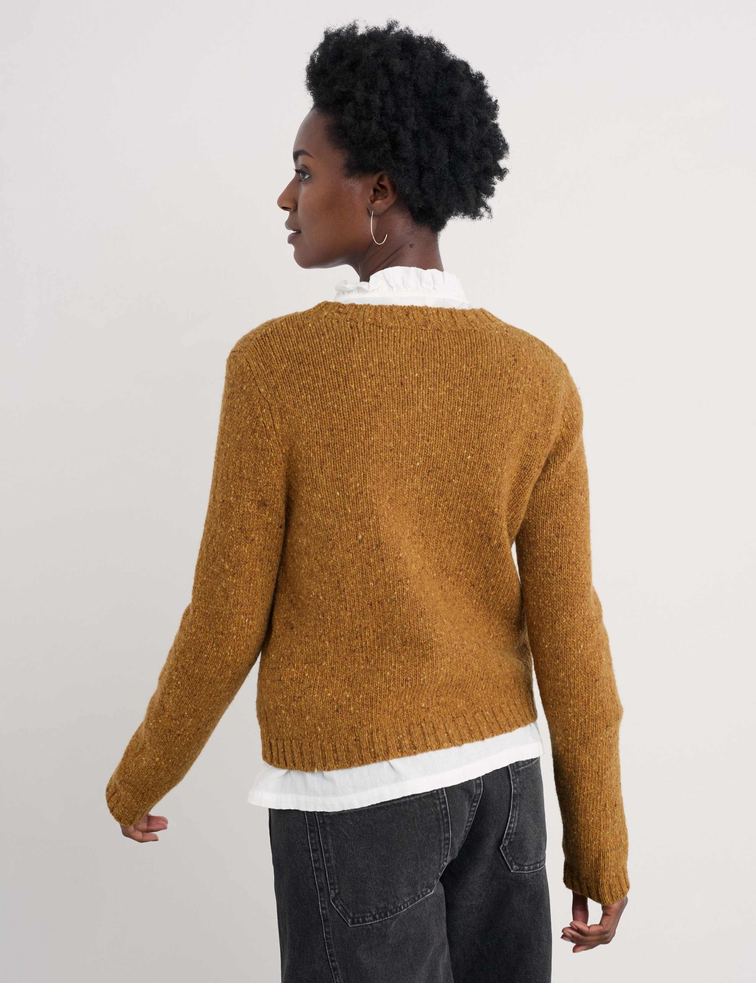 Merino Wool Rich Crew Neck Cardigan 5 of 6