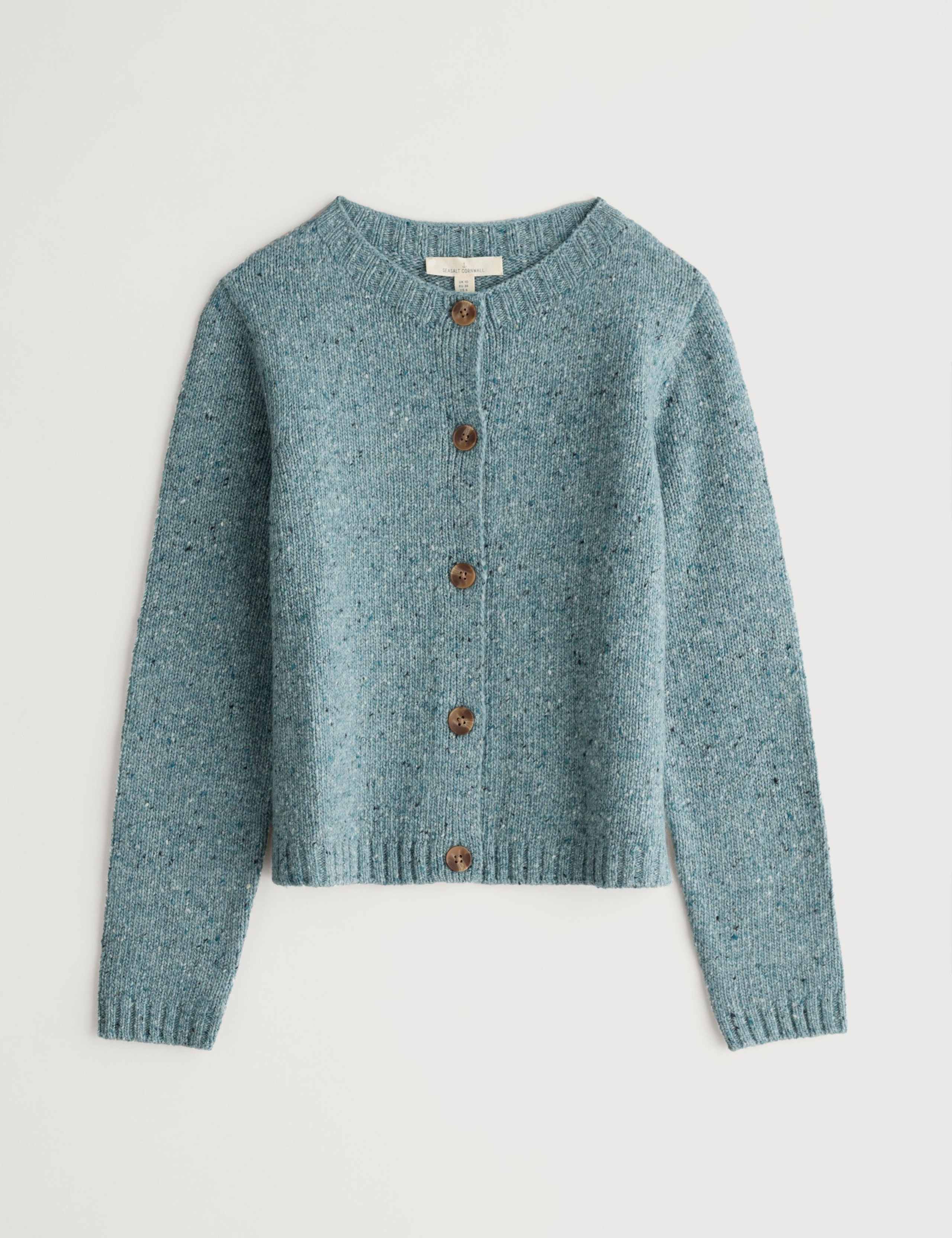 Merino Wool Rich Crew Neck Cardigan 2 of 5