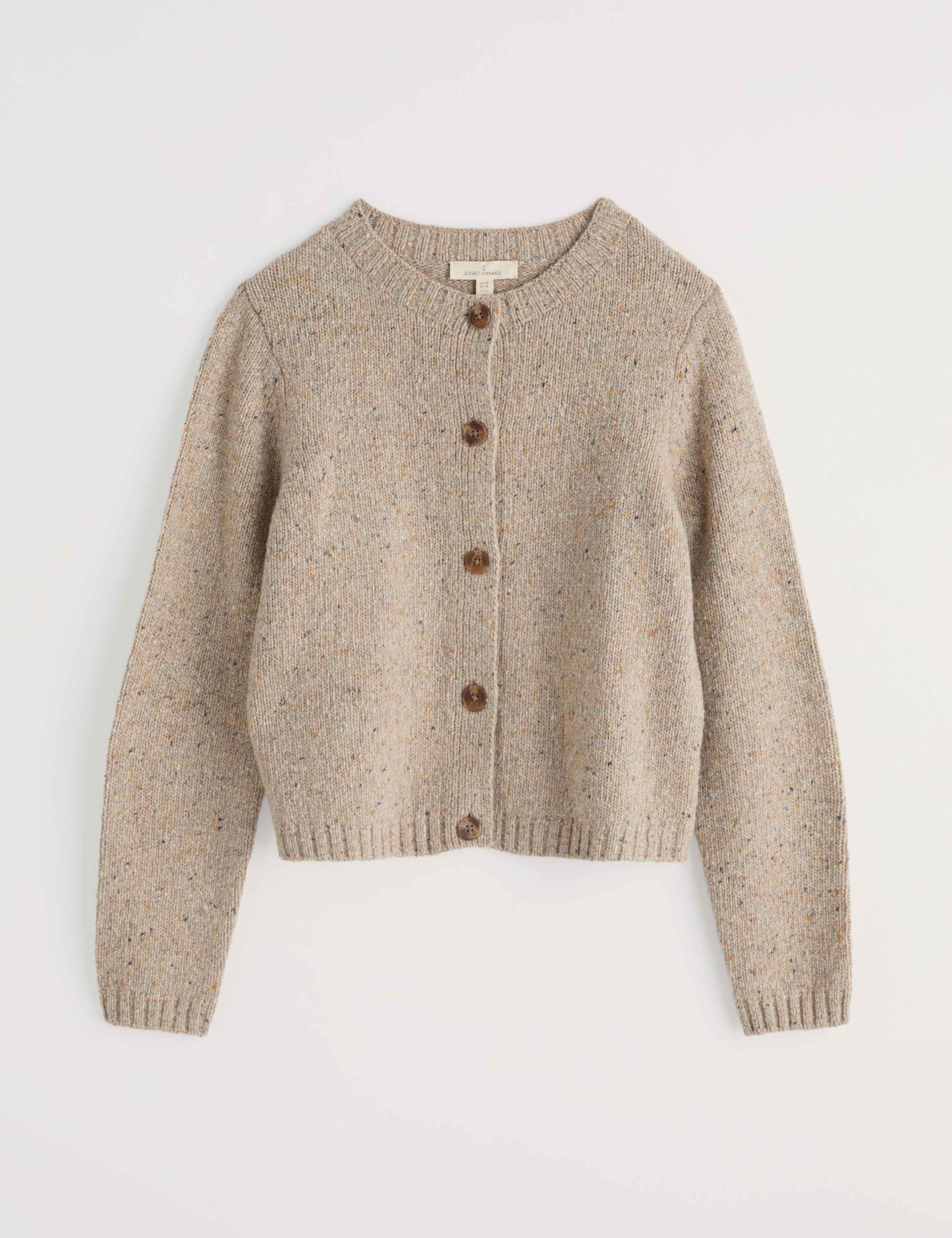 Merino Wool Rich Crew Neck Cardigan 2 of 5