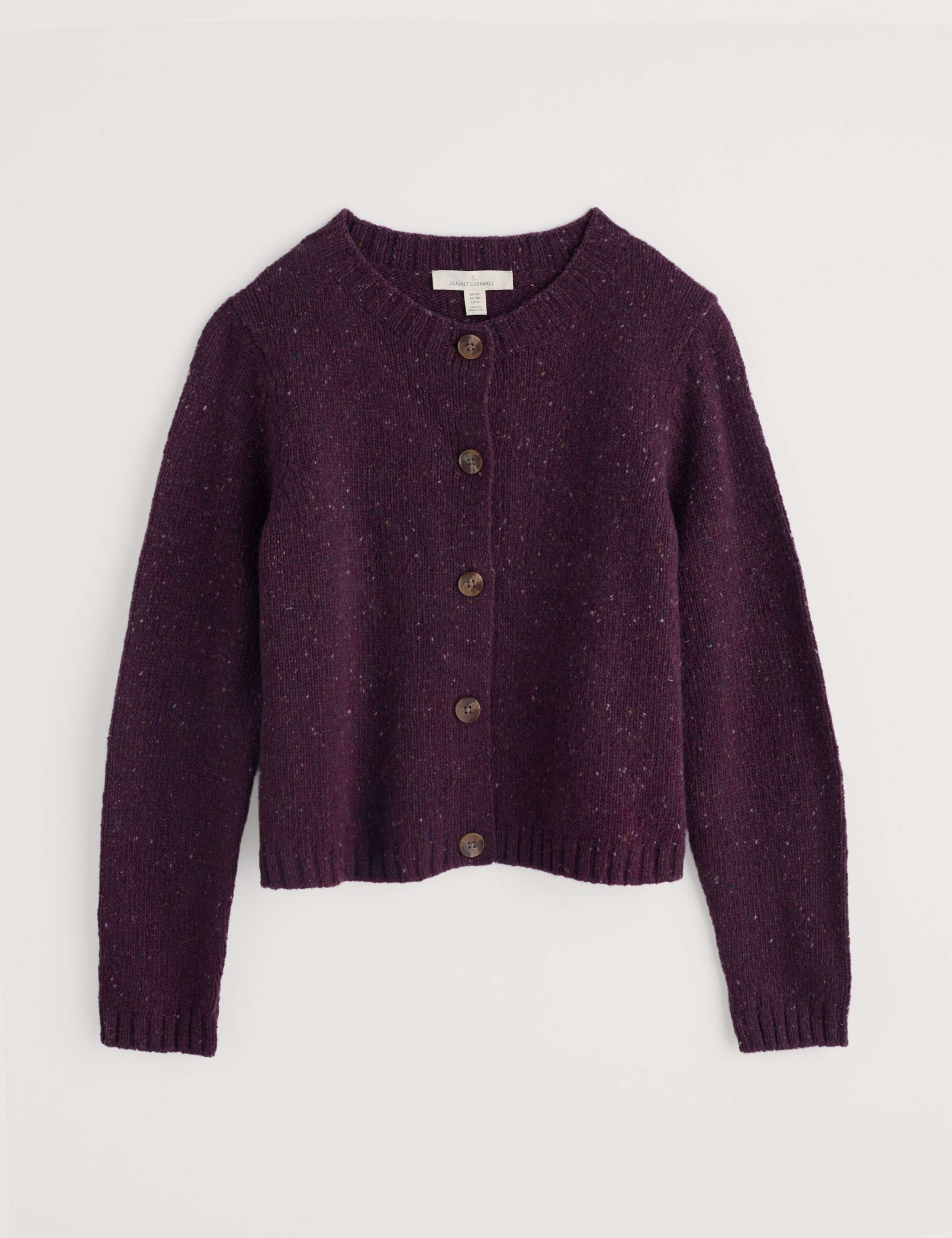 Merino Wool Rich Crew Neck Cardigan 2 of 5