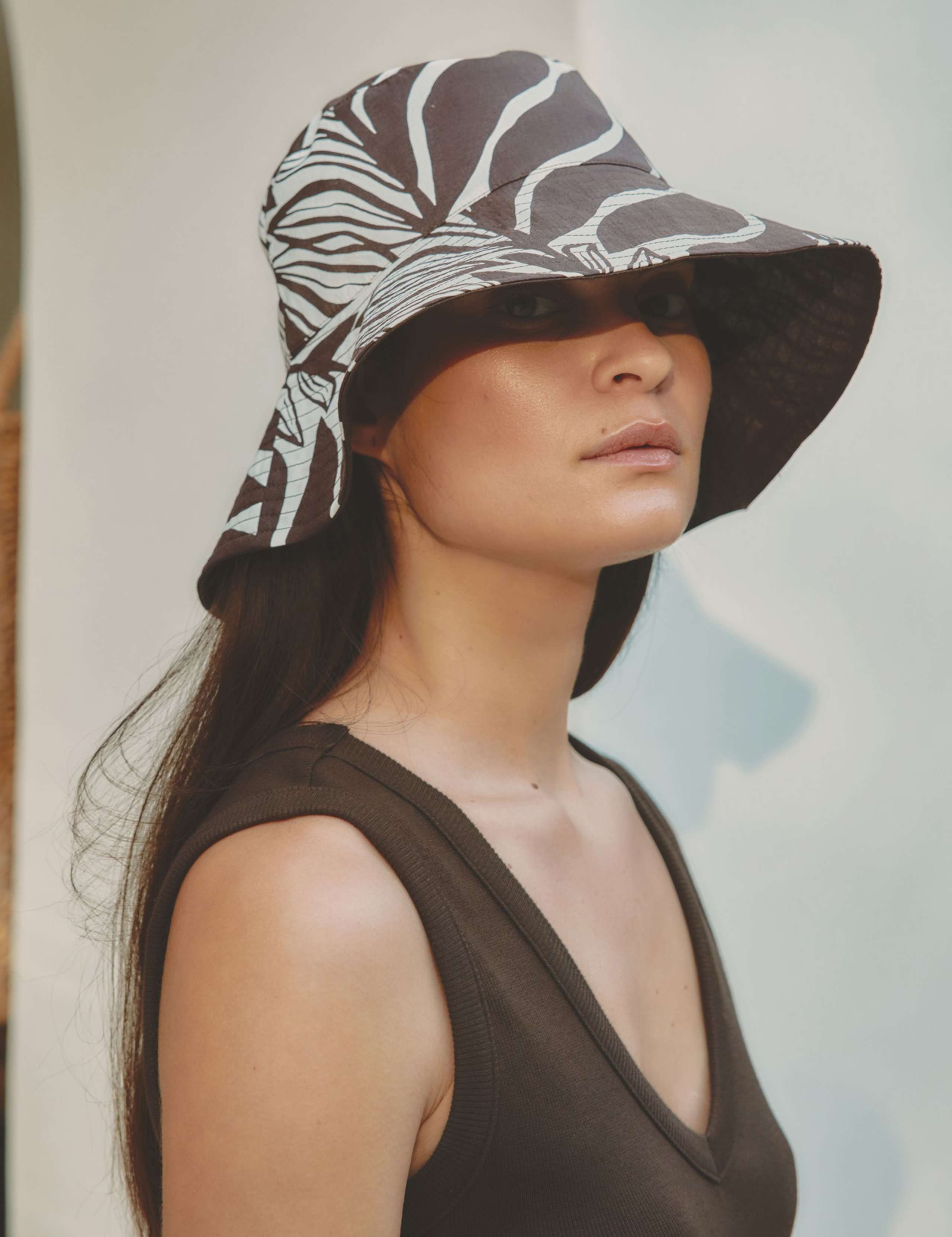 Pure Cotton Mono Palm Bucket Hat 1 of 3