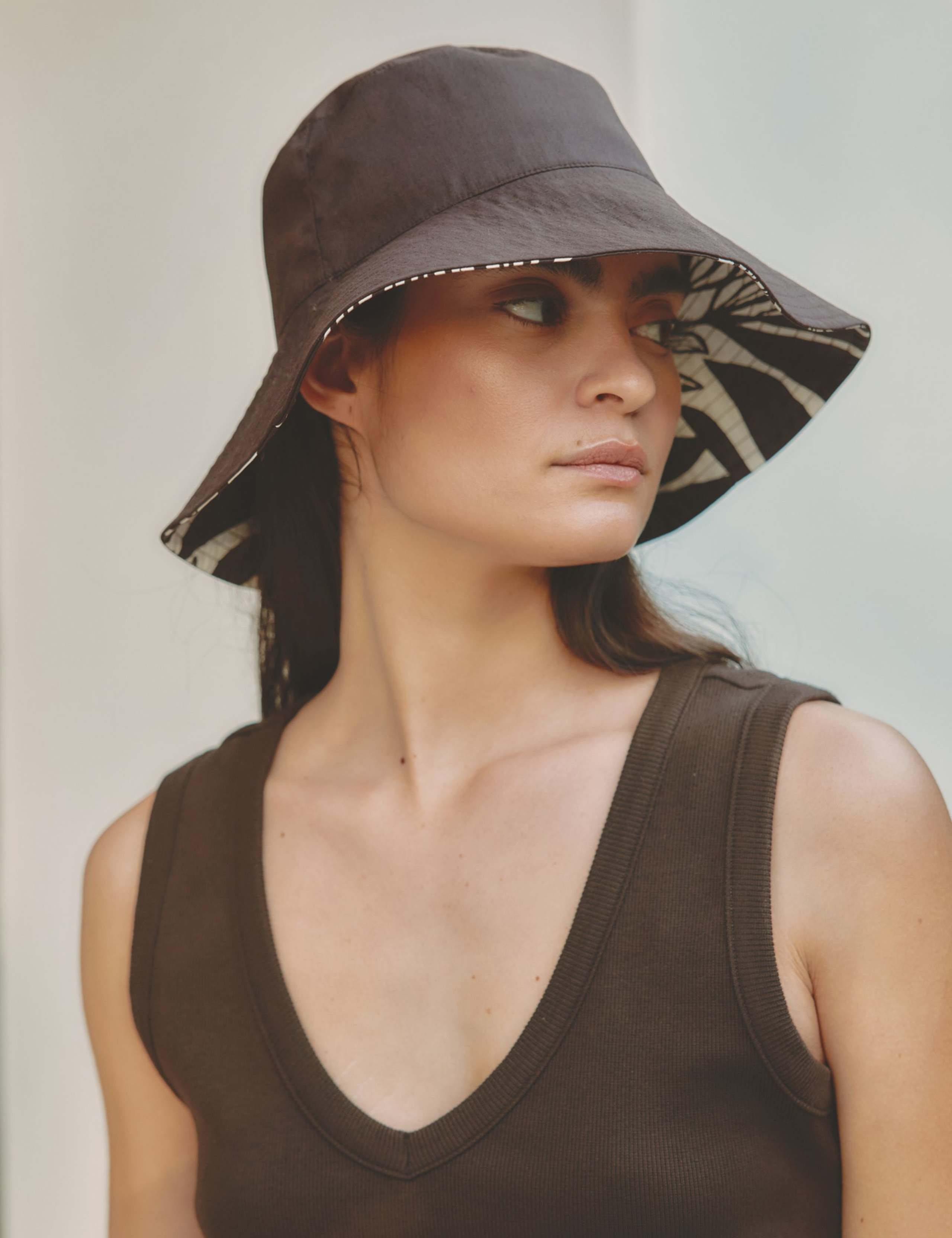 Pure Cotton Mono Palm Bucket Hat 3 of 3