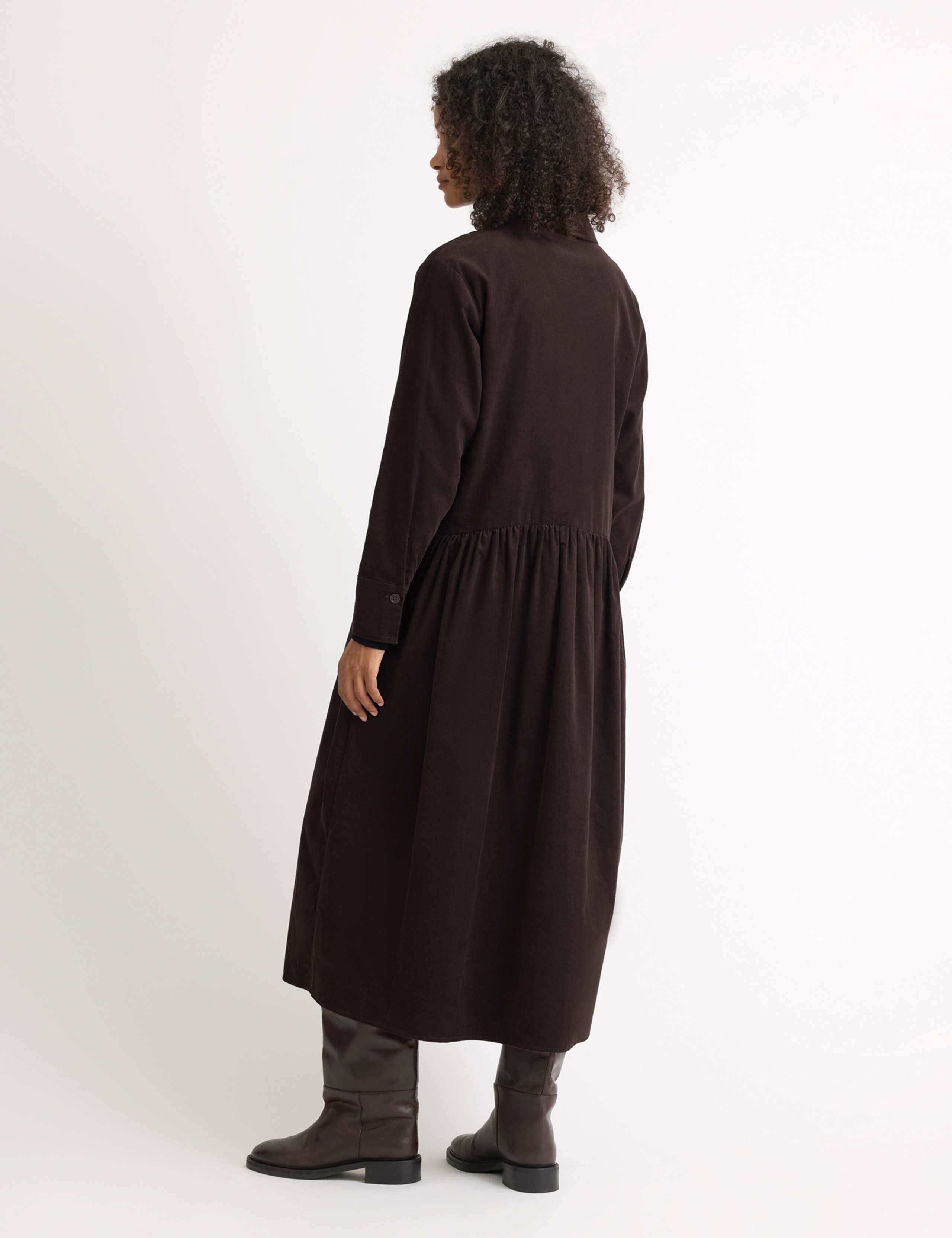 Cord Midi Skater Dress 3 of 4