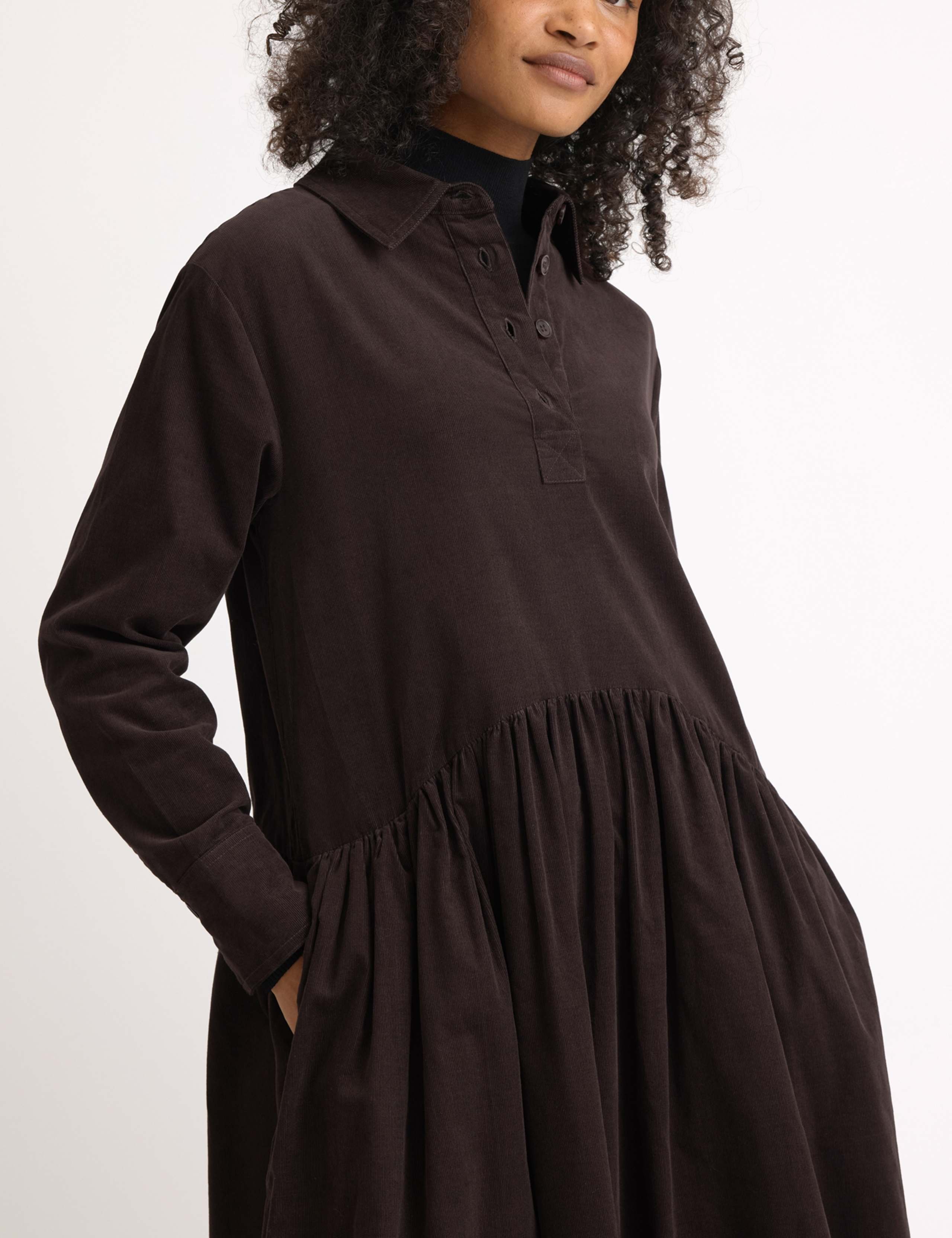 Cord Midi Skater Dress 4 of 4
