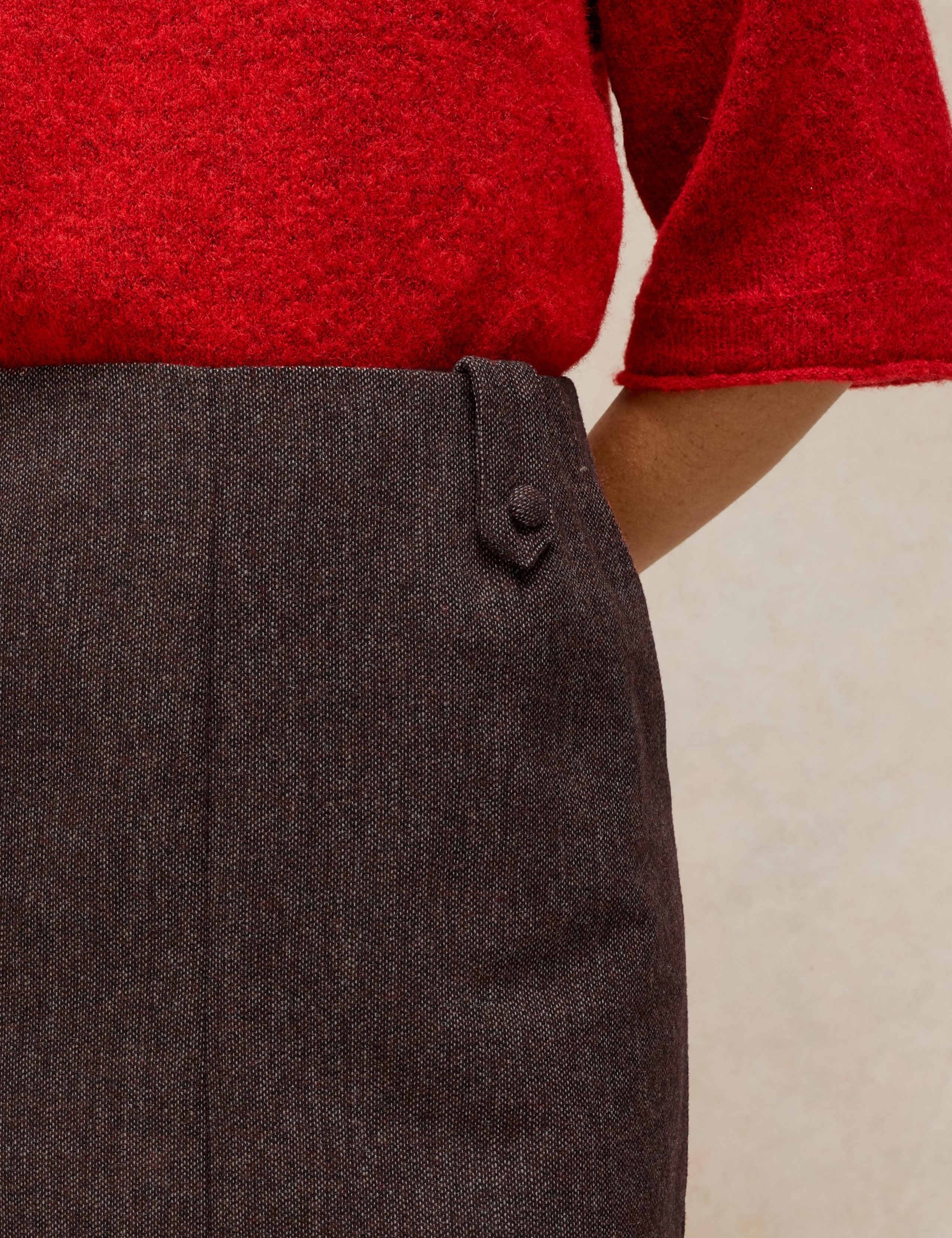 Wool Blend Tweed Mini Column Skirt 5 of 6