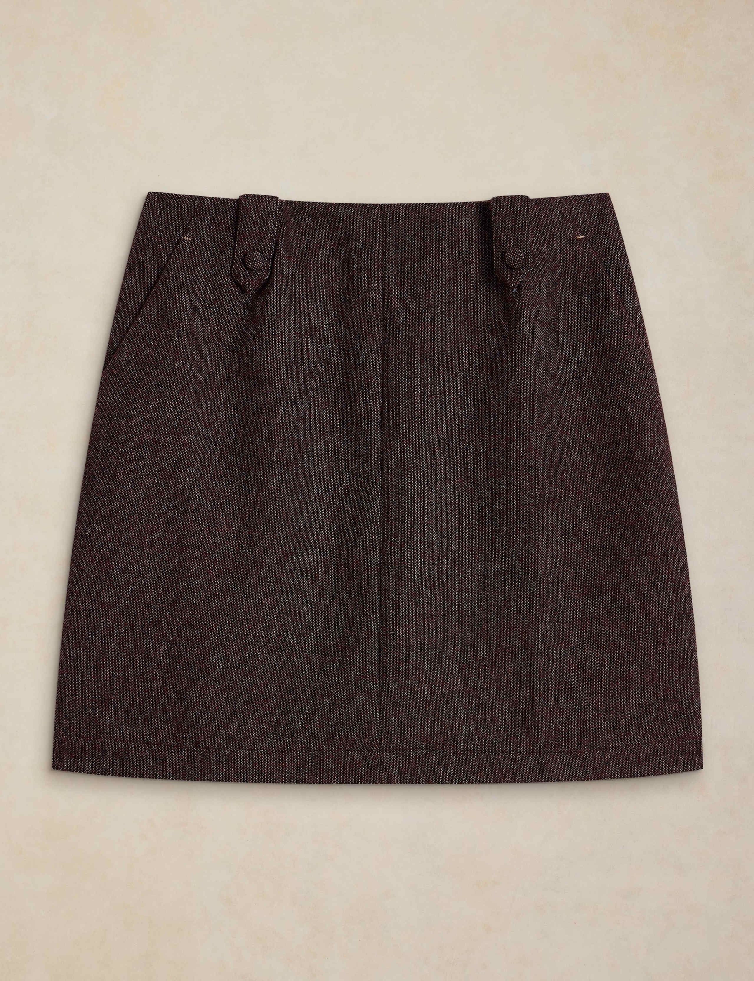 Wool Blend Tweed Mini Column Skirt 2 of 6