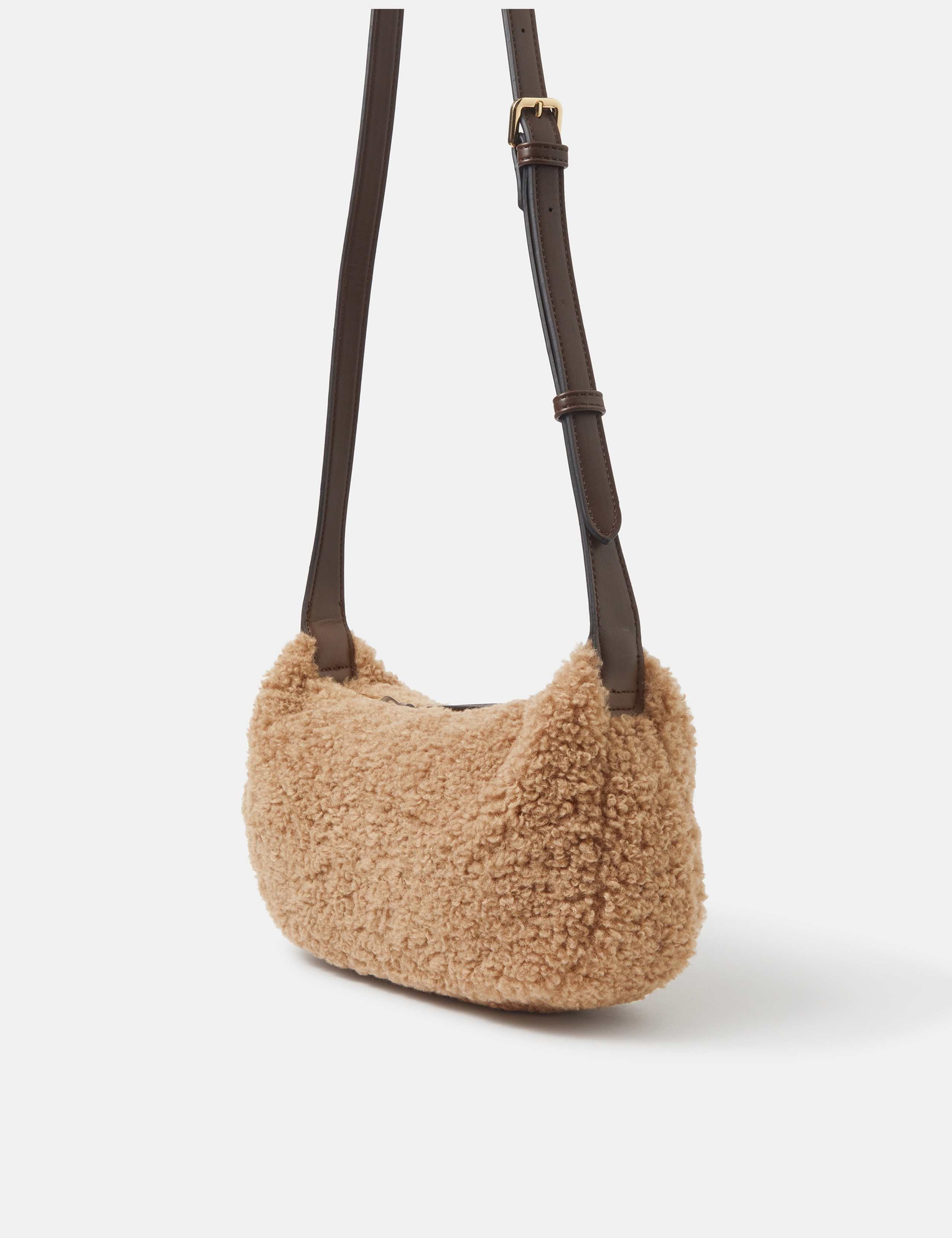 Faux Shearling Crossbody Bag 2 of 5