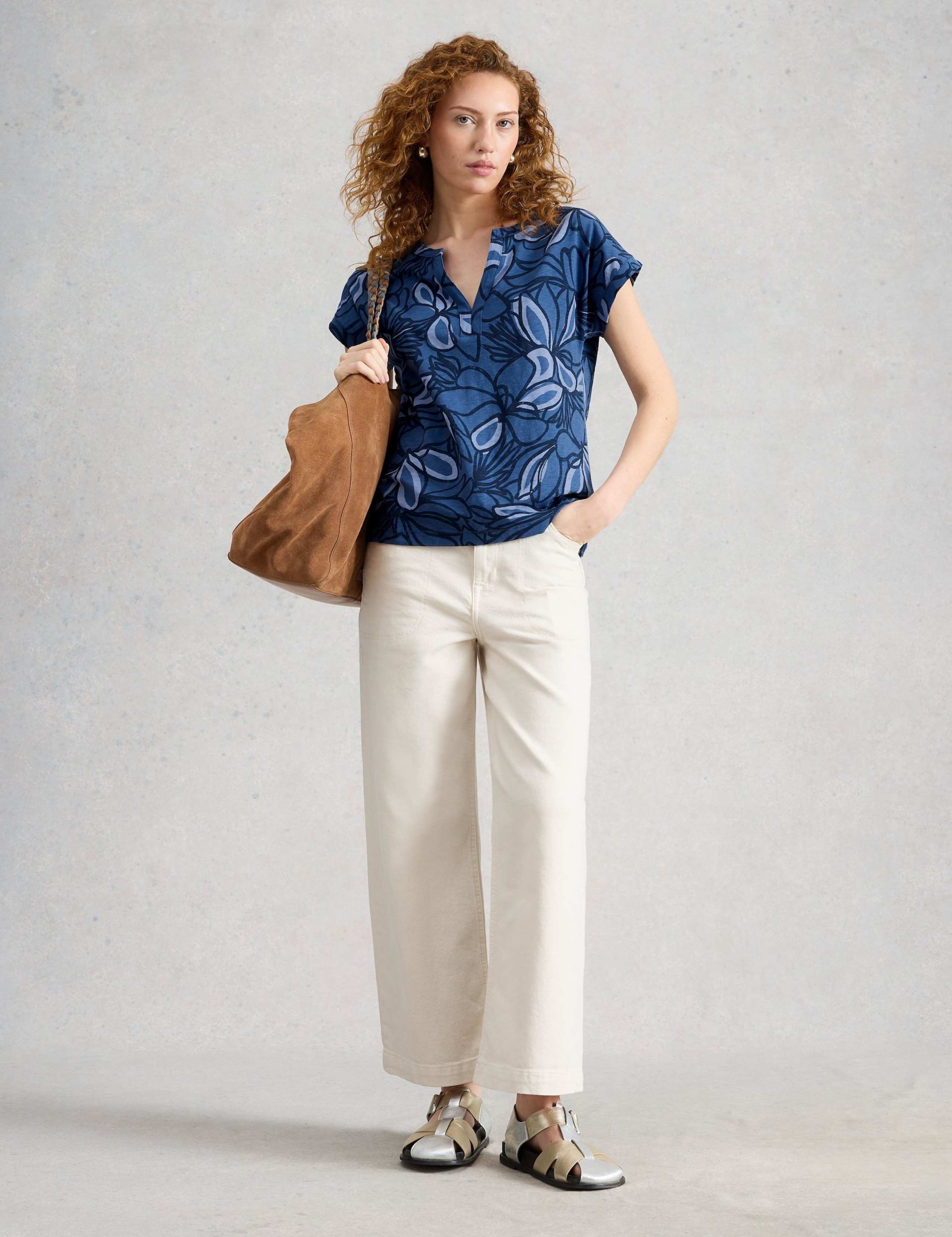 Pure Cotton Floral T-Shirt 1 of 6