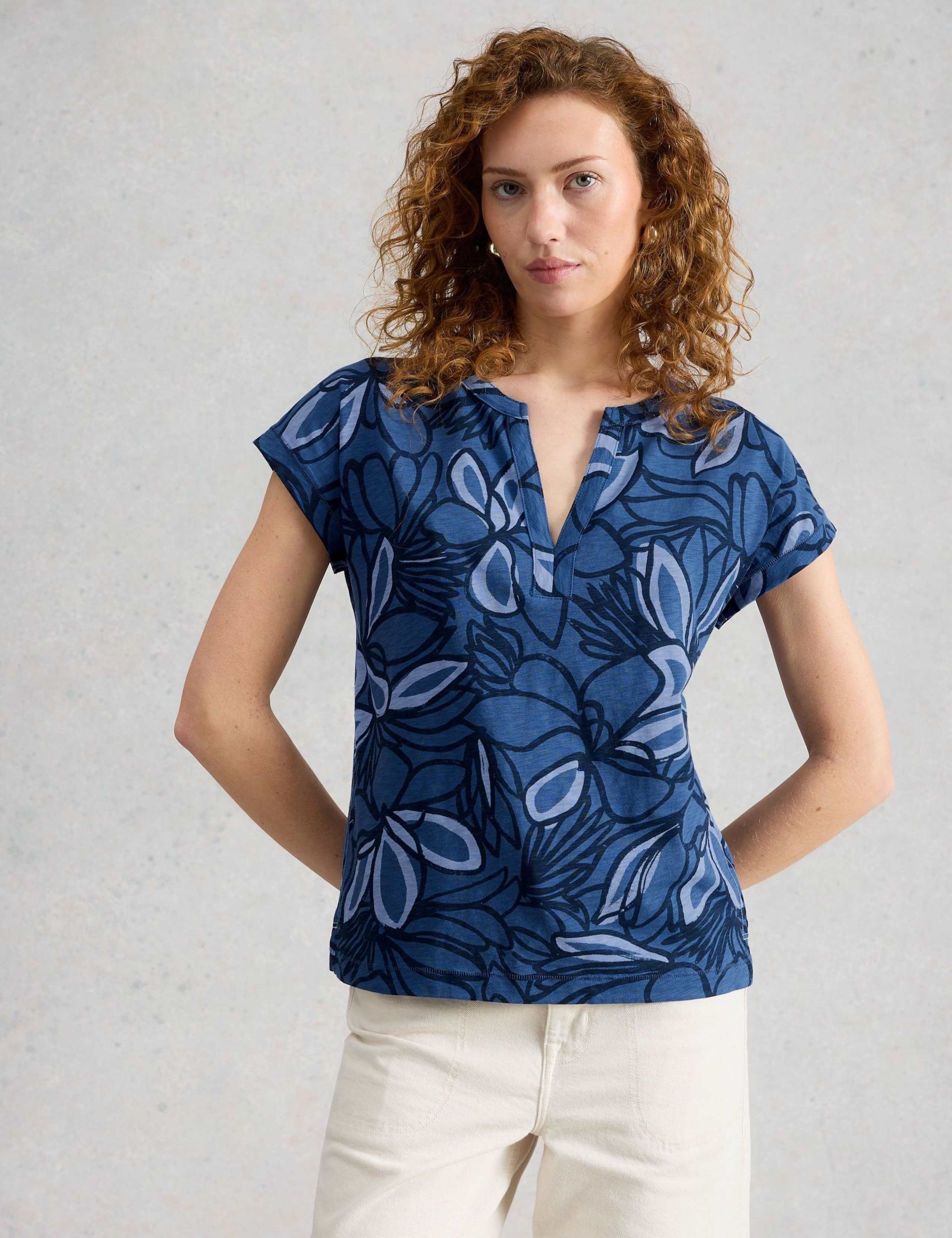 Pure Cotton Floral T-Shirt 3 of 6