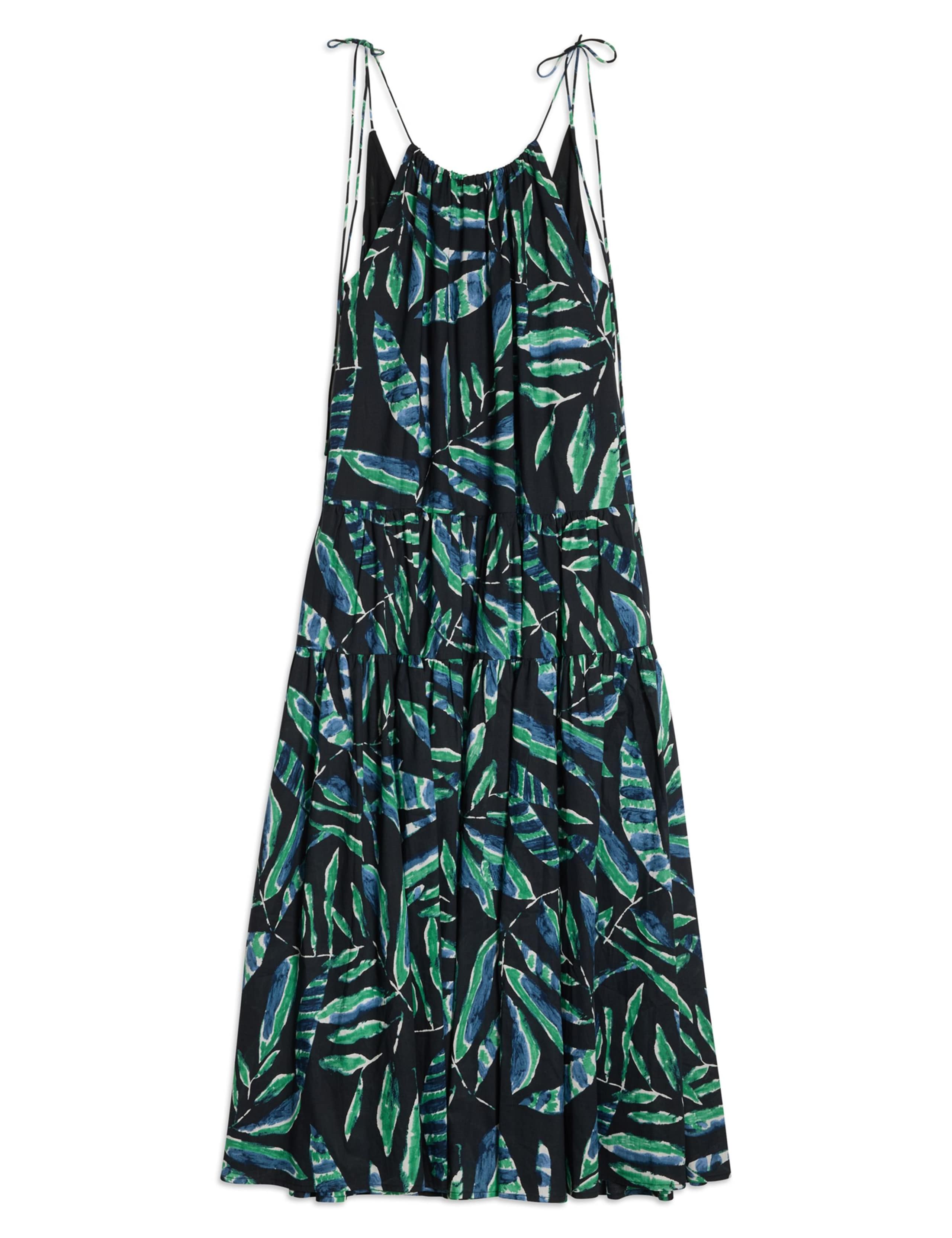 Pure Cotton Painterly Palm Maxi Dress 2 of 6
