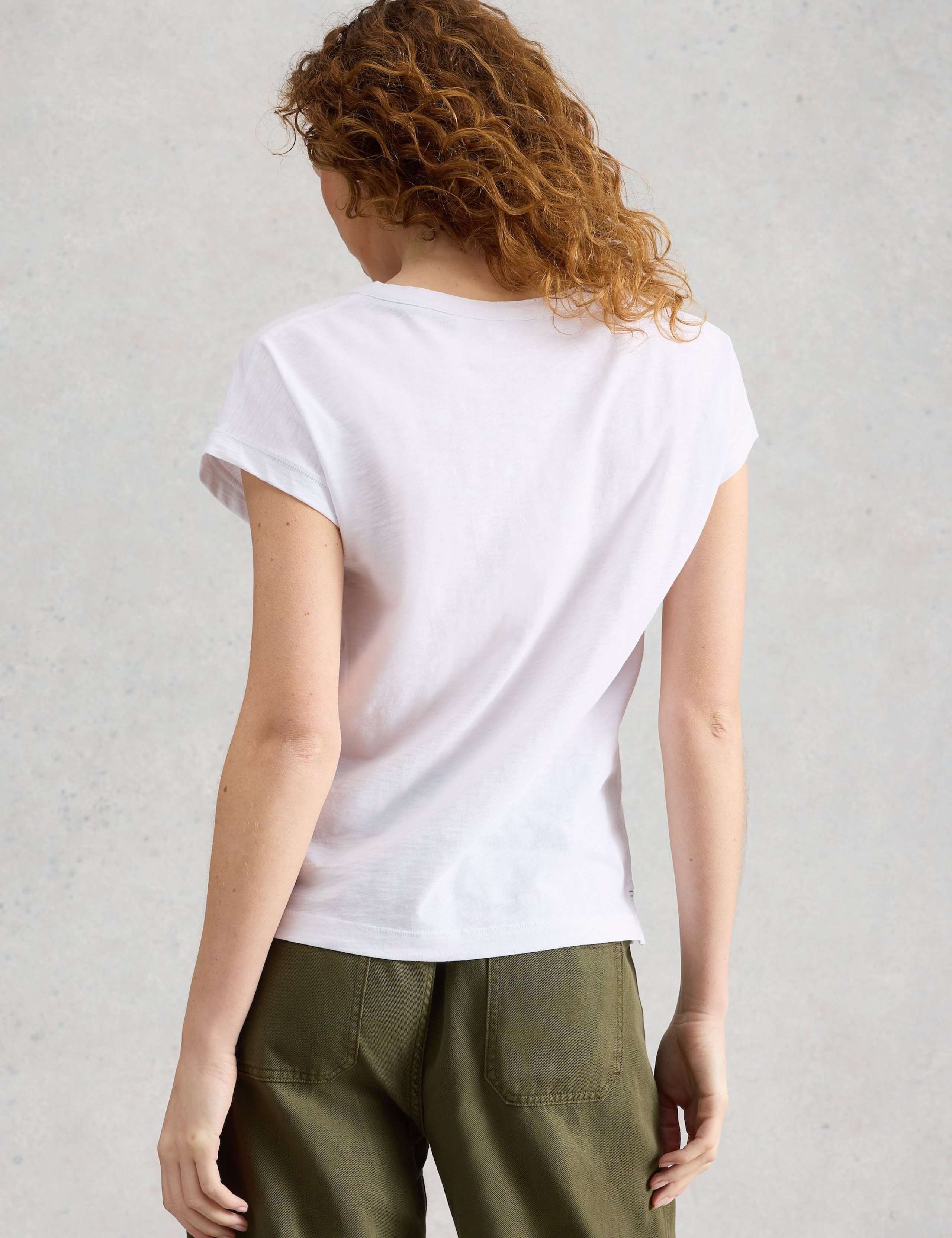 Pure Cotton Nina Notch Neck T-Shirt 3 of 6