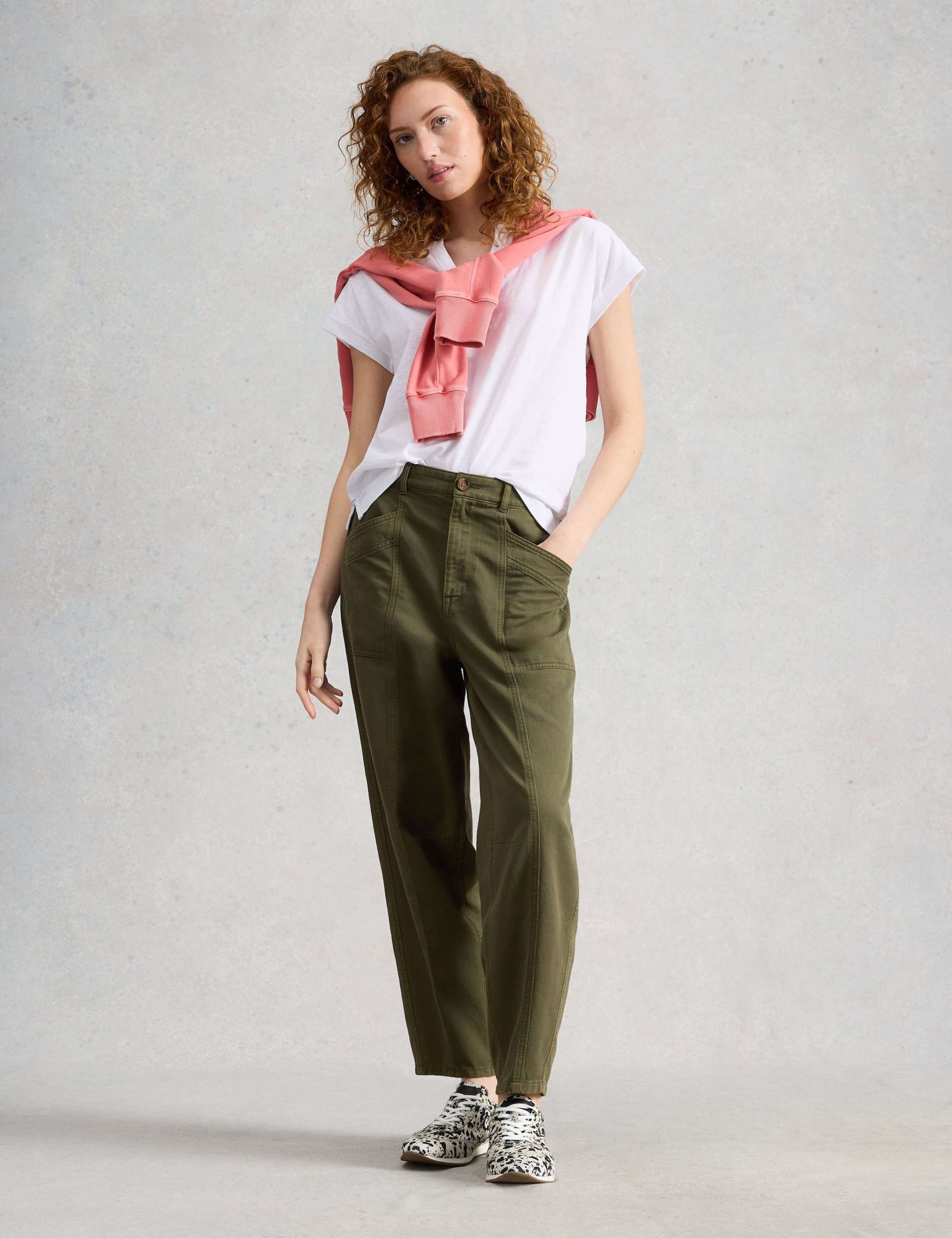 Pure Cotton Nina Notch Neck T-Shirt 6 of 6