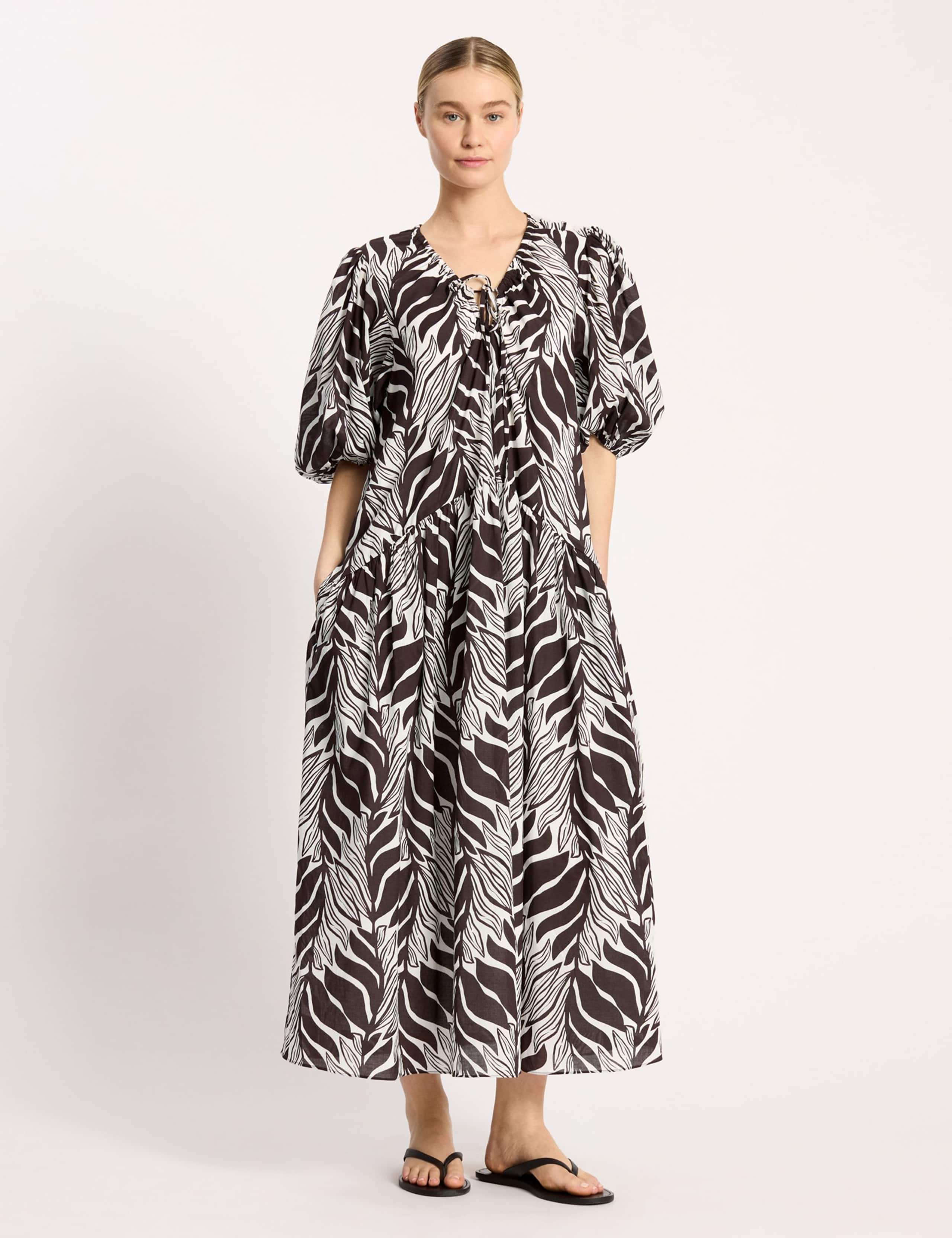 Pure Cotton Floral Maxi Relaxed Smock Dress 3 of 6
