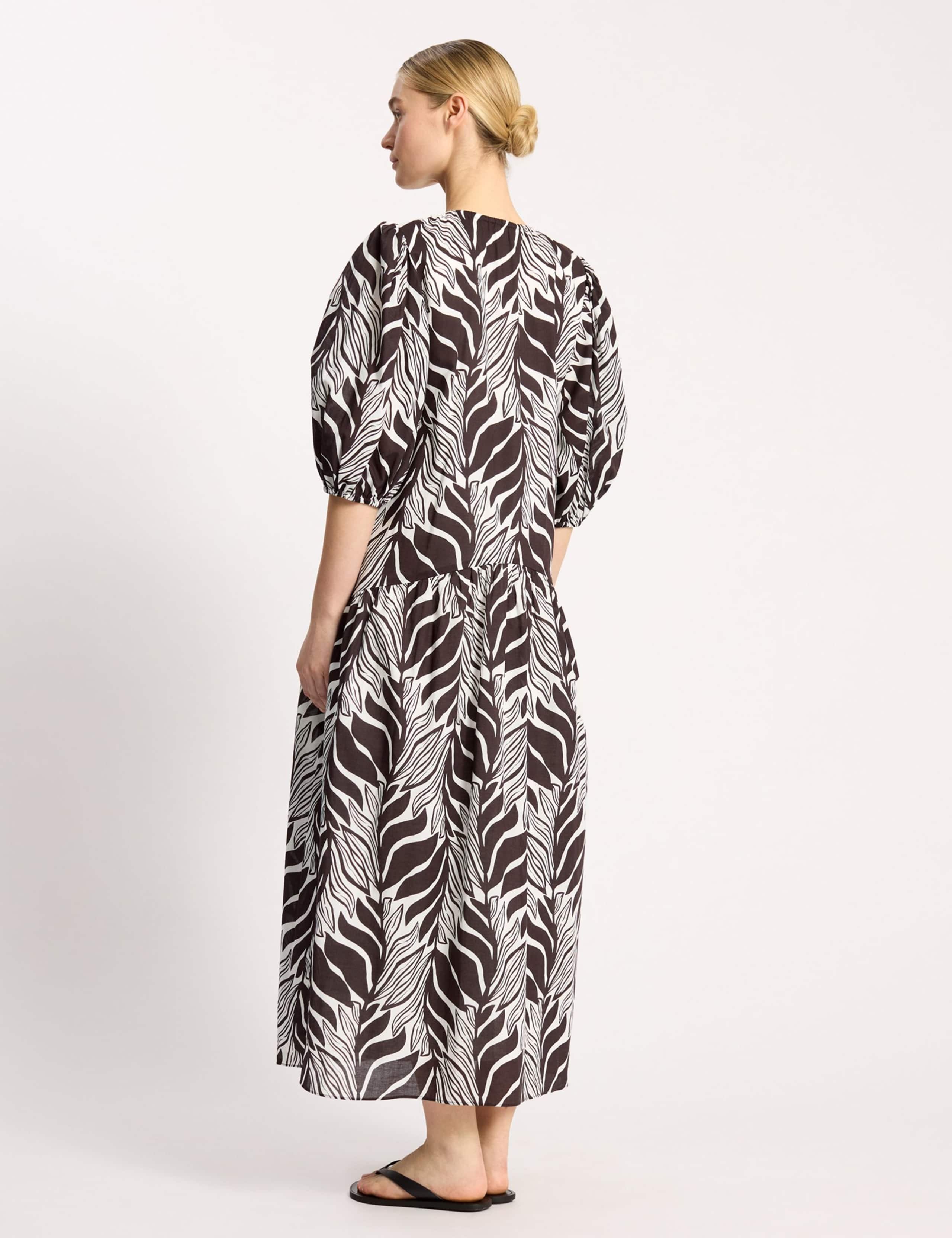 Pure Cotton Floral Maxi Relaxed Smock Dress 4 of 6